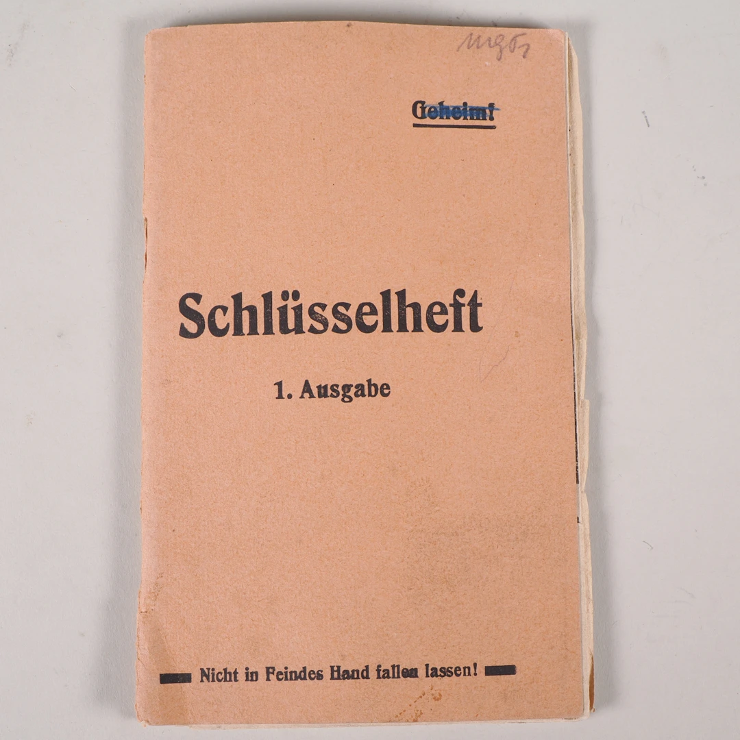 Los 2356: Geheim Schlüsselheft 1.Weltkrieg Geheimklappe Nr.10 von 1918