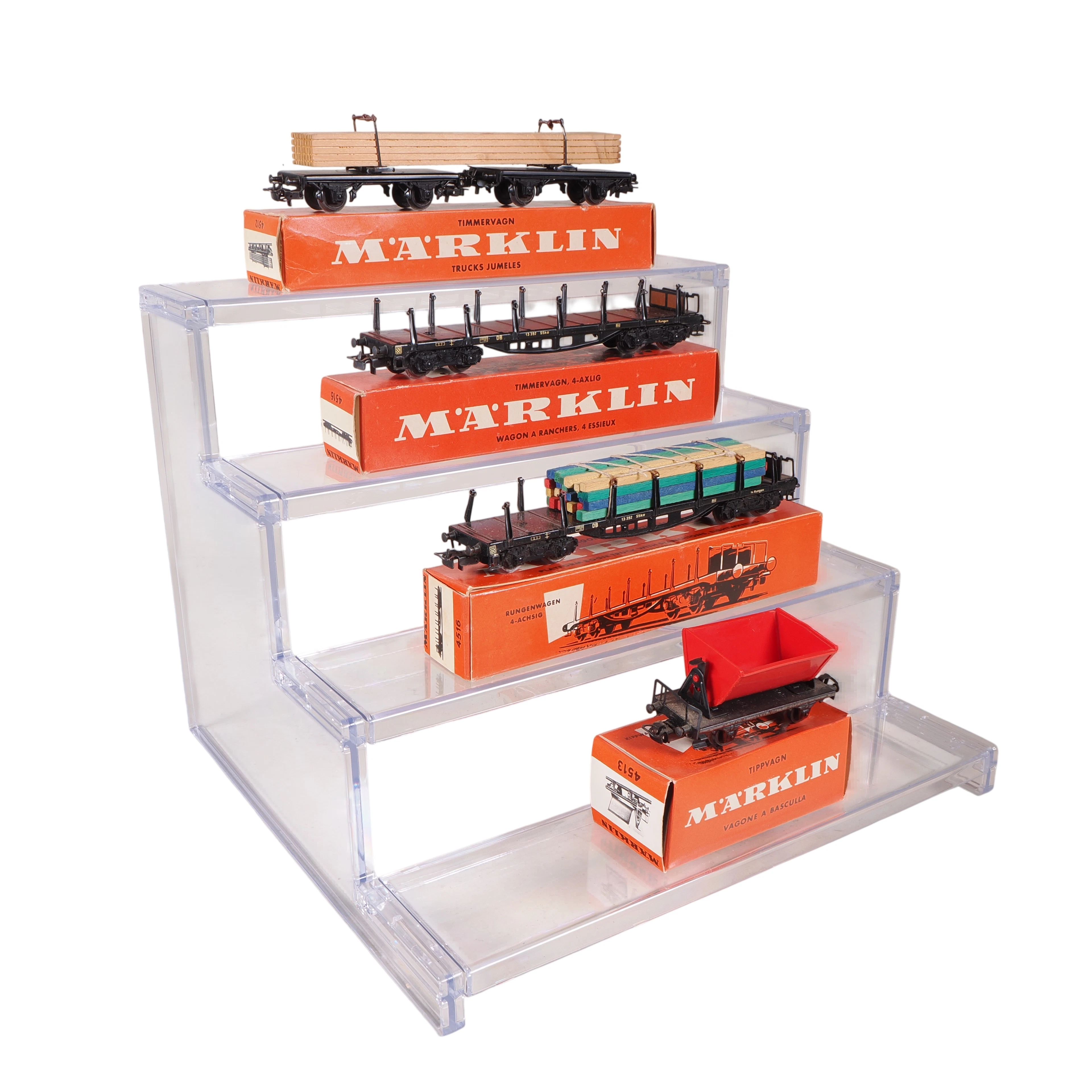 Los 1823: Vier Märklin HO Güterwagen 4512, 4513 und 4516 in Originalverpackung