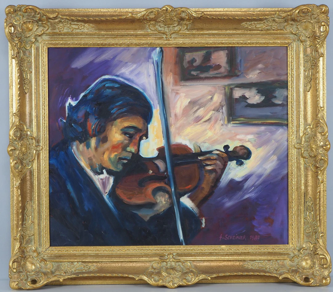 Los 152: Fridrun Scheiner (*1939, Lindau) - Porträt eines Violinenspielers