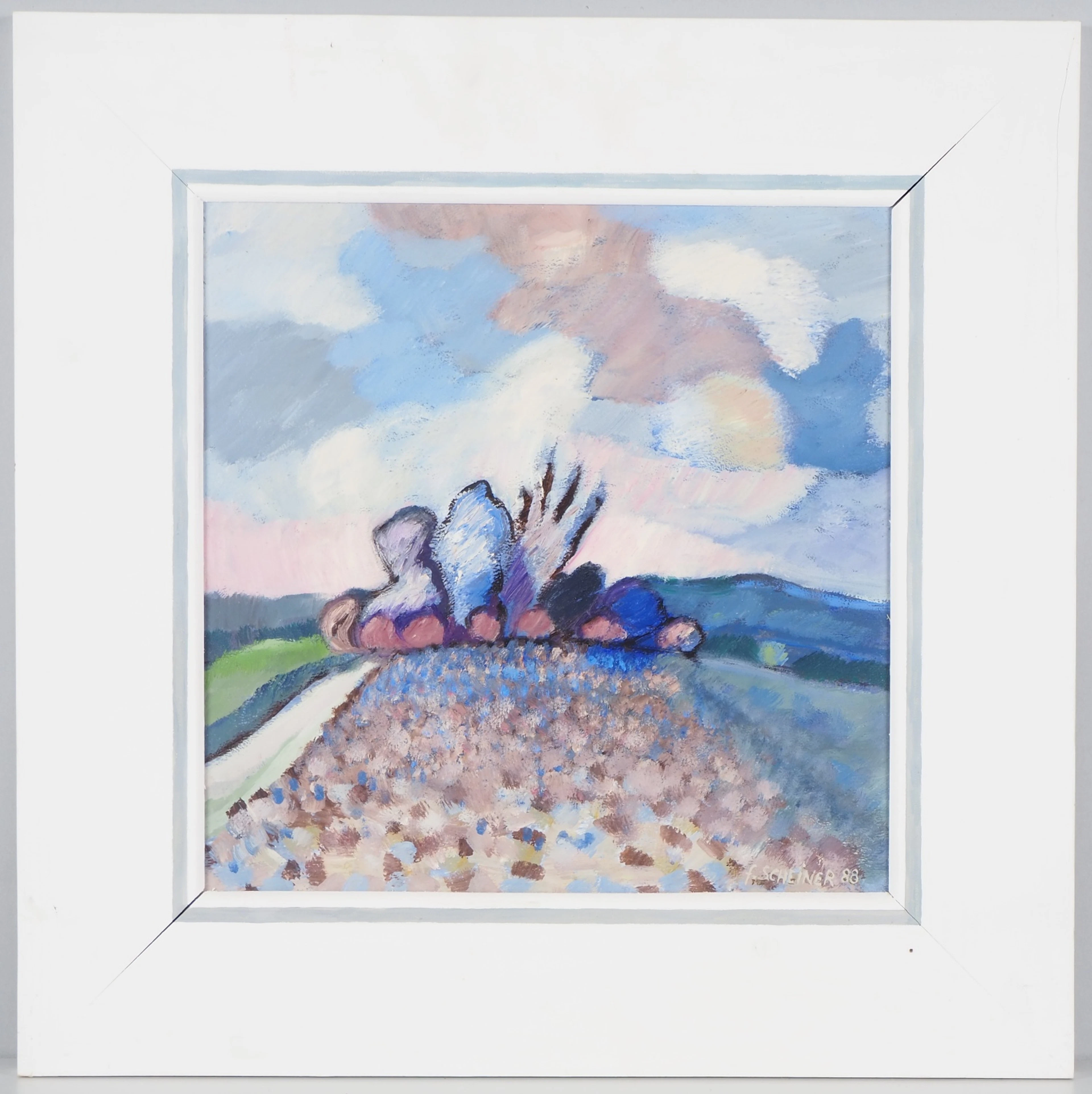 Los 153: Fridrun Scheiner (*1939, Lindau) - Expressionistische Landschaft, 1988