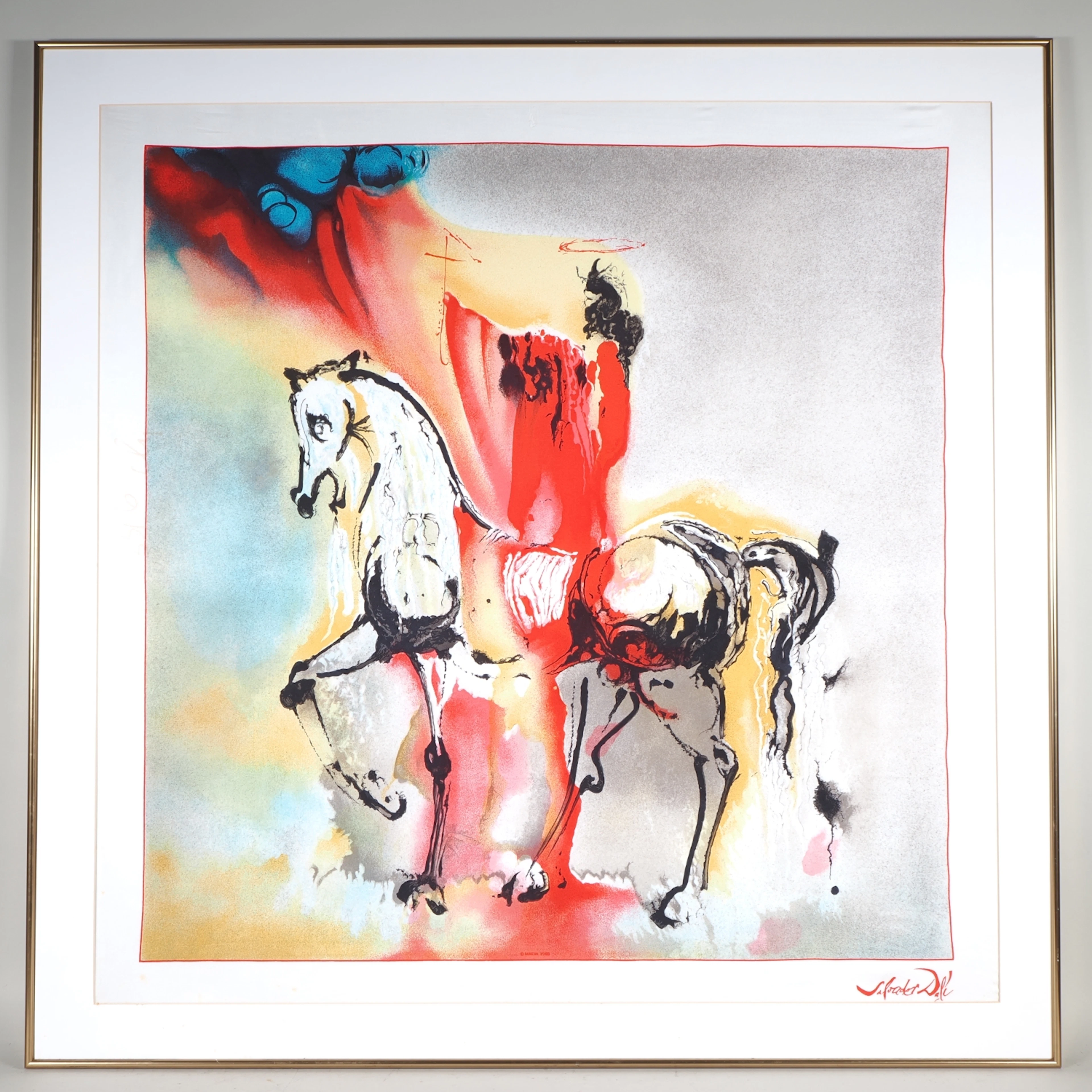 Los 276: Salvador Dali - Seidentuch "Der christliche Ritter", 1988
