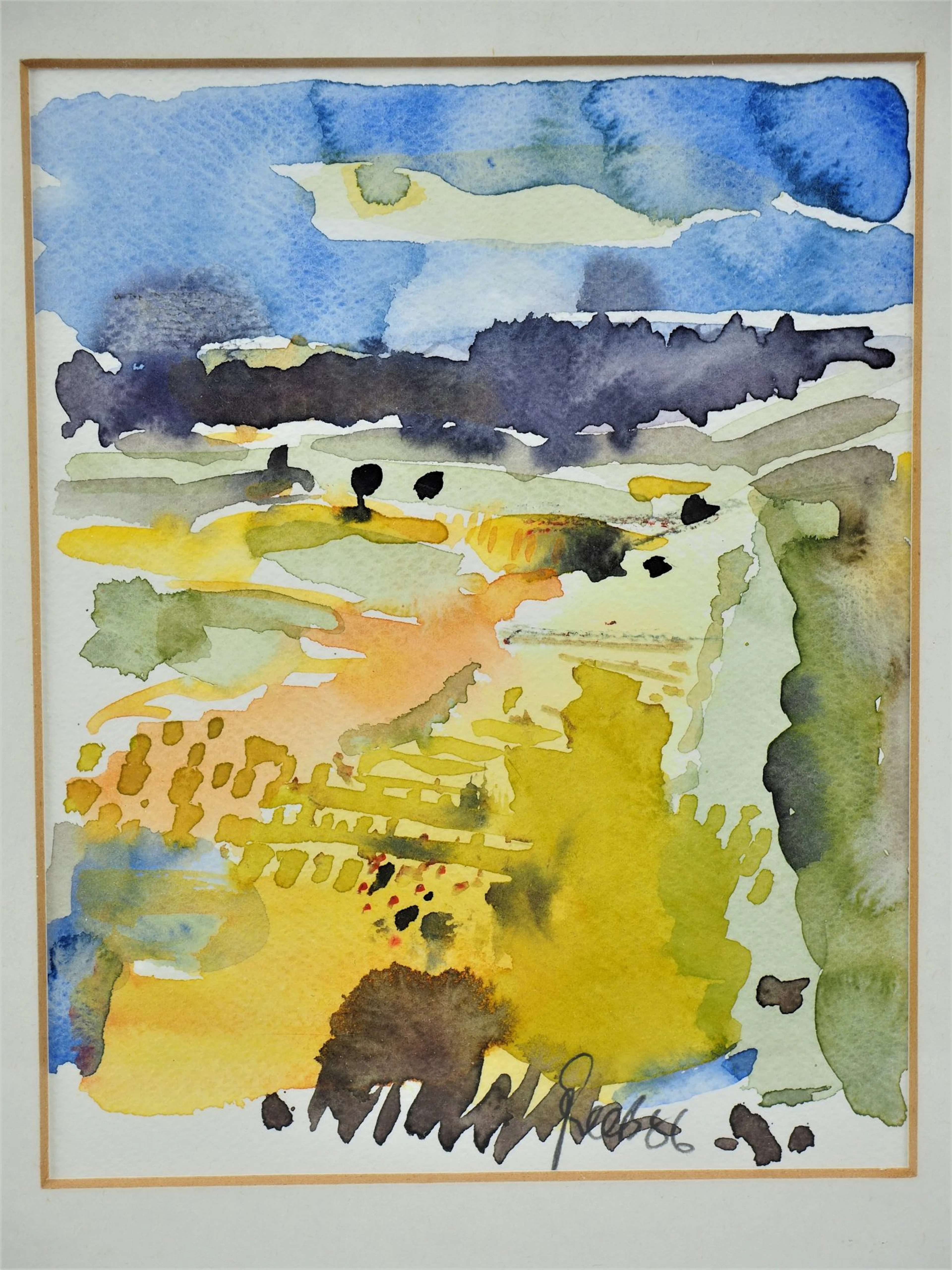 Los 15: Richard Greeß (Ulm) - Abstrahierte Landschaft, 1986