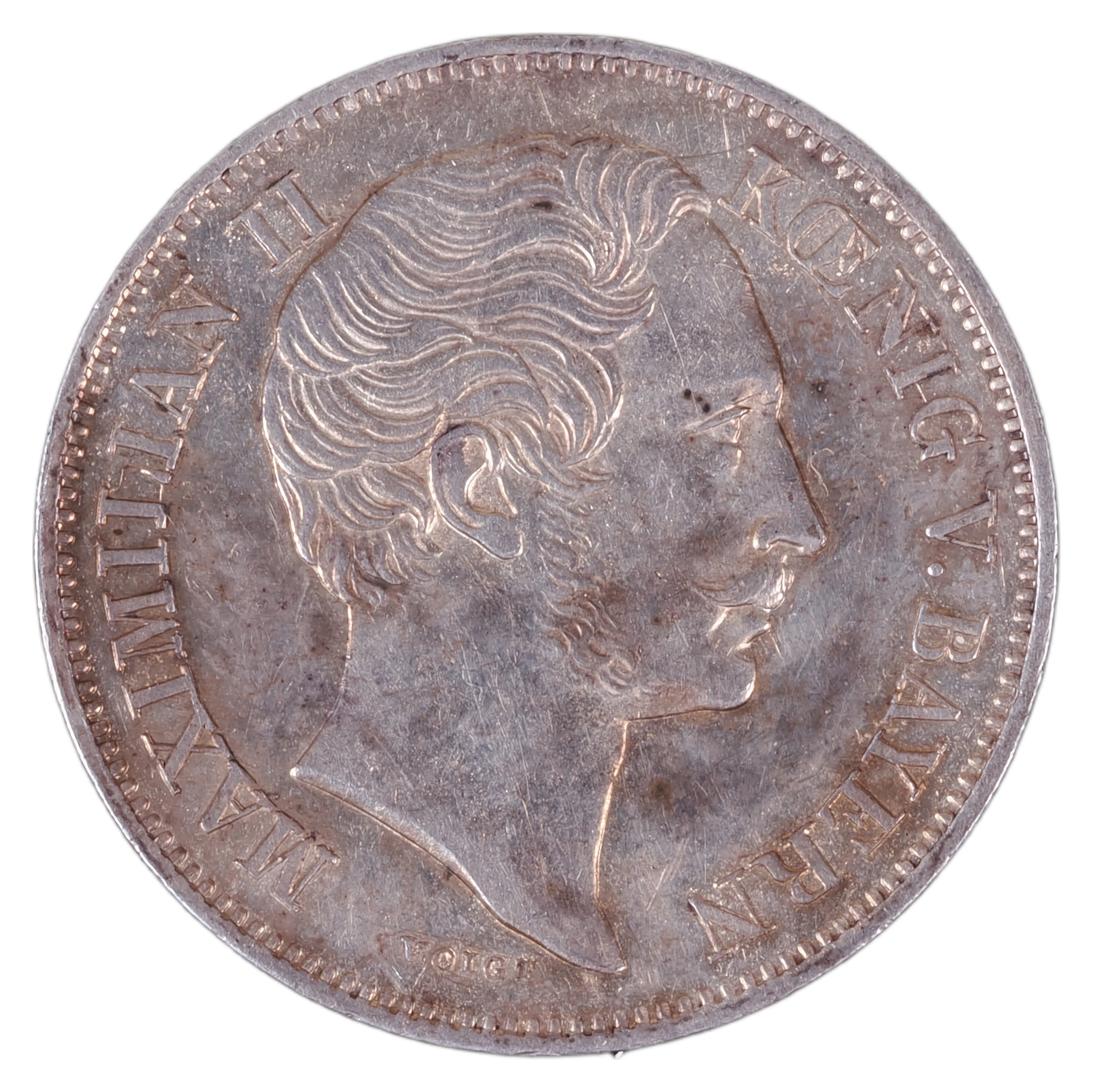 Los 1444: Bayern Silbermünze 1/2 Gulden 1864 Maximilian II