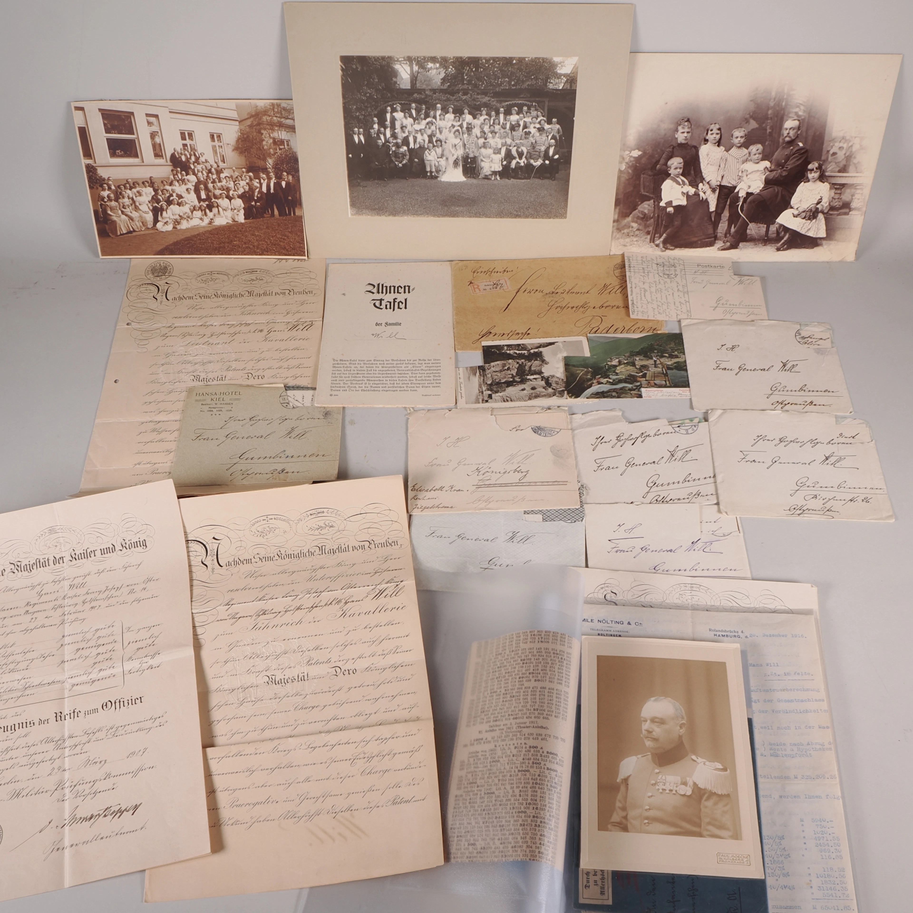 Los 2114: Papiernachlass General Will 1.Weltkrieg Ostpreußen Gumbinnen