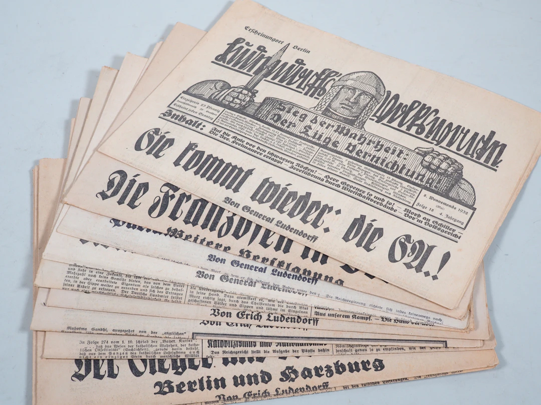 Los 2347: Ludendorffs Volkswarte 10x Zeitungen von 1931