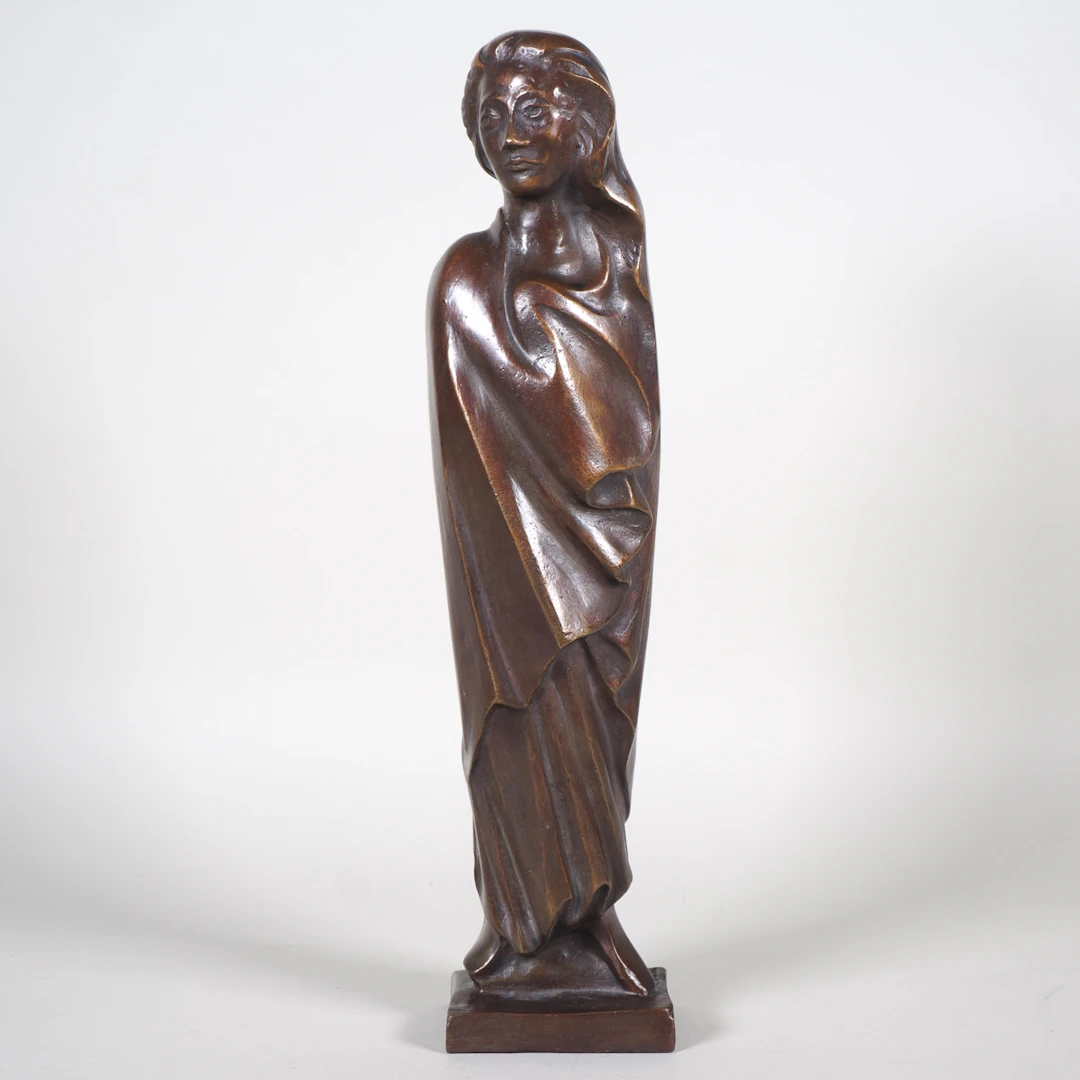 Los 1110: Ernst Barlach - Skulptur "Frau im Wind", Reduktion in Bronze