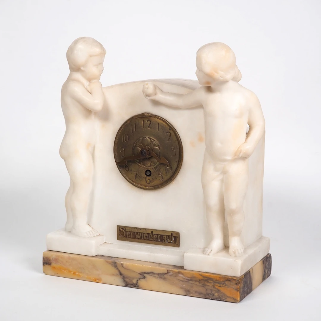 Los 1501: Figurenuhr Jugendstil, um 1900