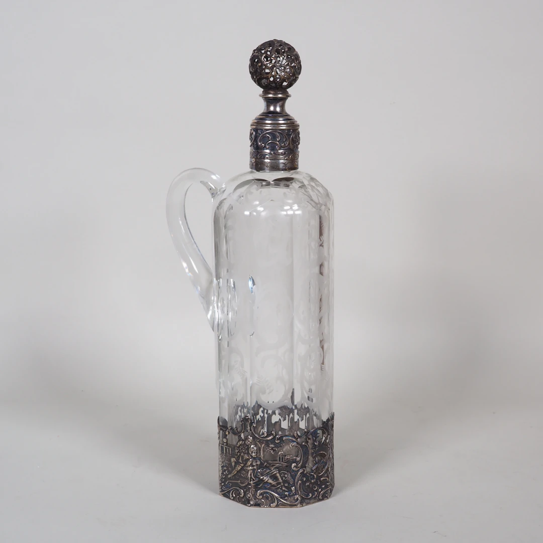 Los 337: Karaffe mit Silber Montur um 1870