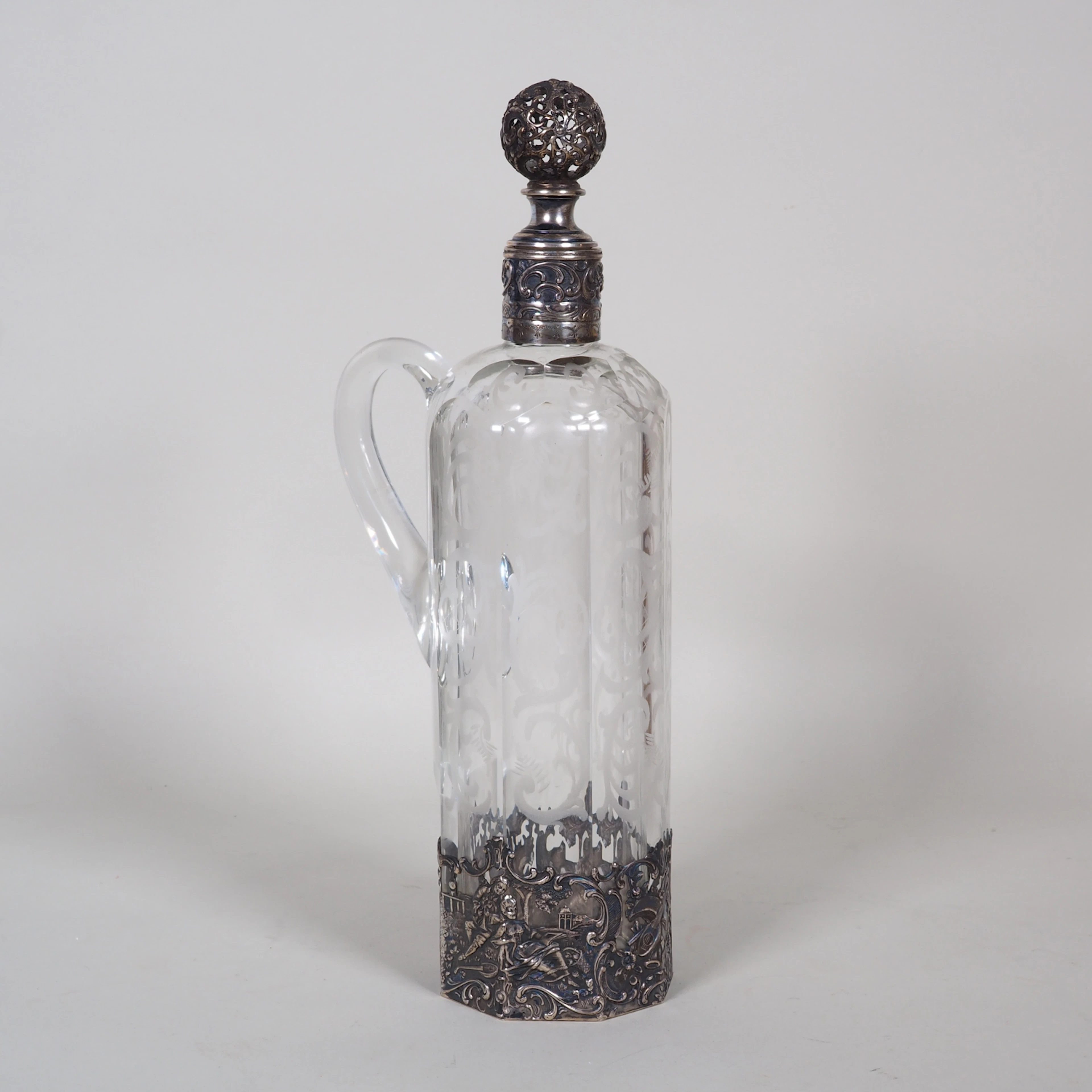 Los 337: Karaffe mit Silber Montur um 1870