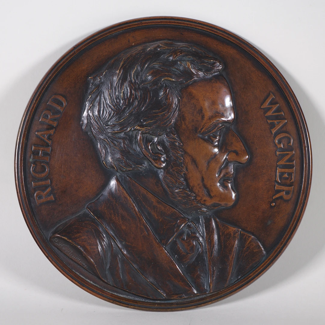 Los 1106: Karl Waschmann (1848-1905, Wien) - Bronze Relief Richard Wagner