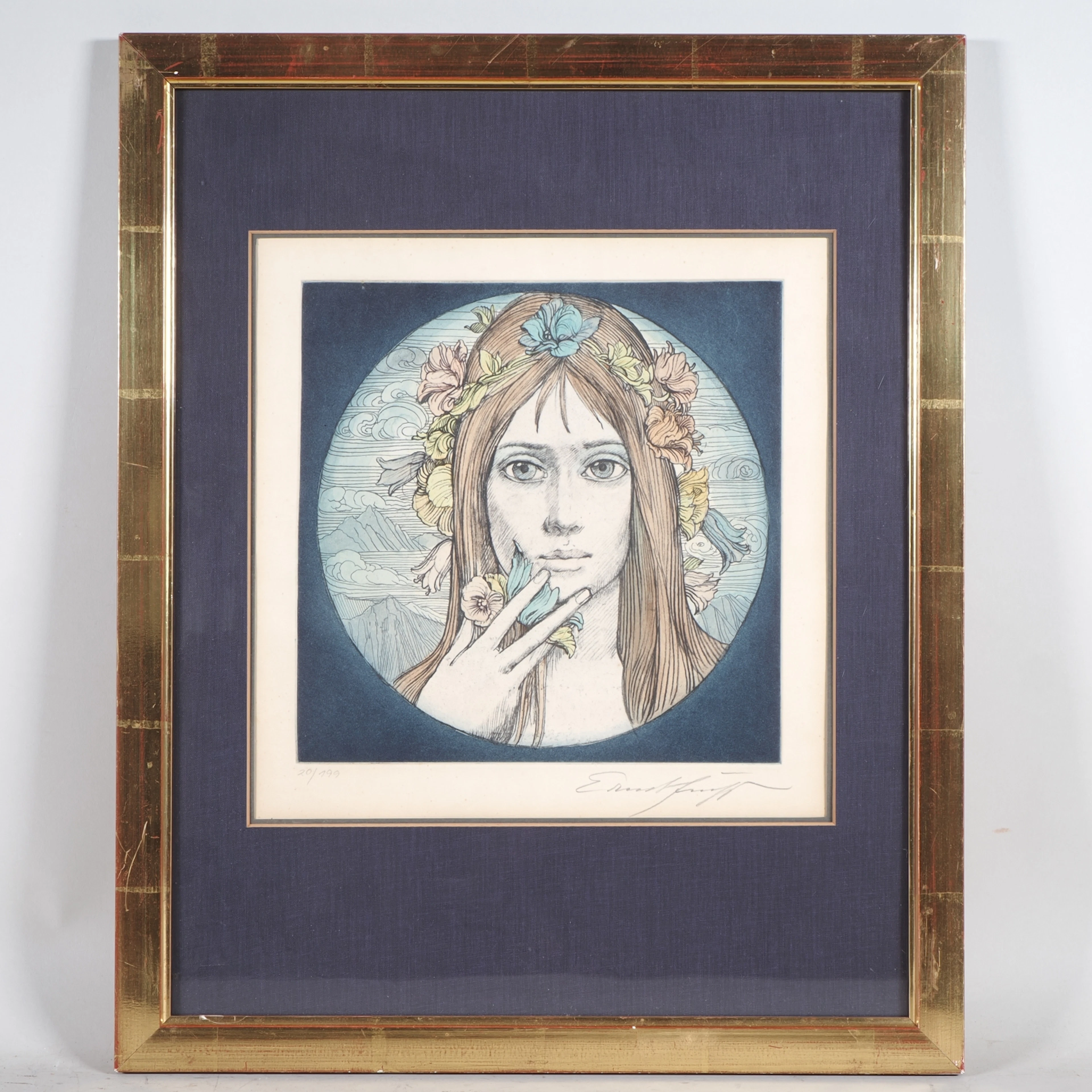 Los 267: Ernst Fuchs (1930 - 2015, Wien) - Blumenmädchen "Flora"