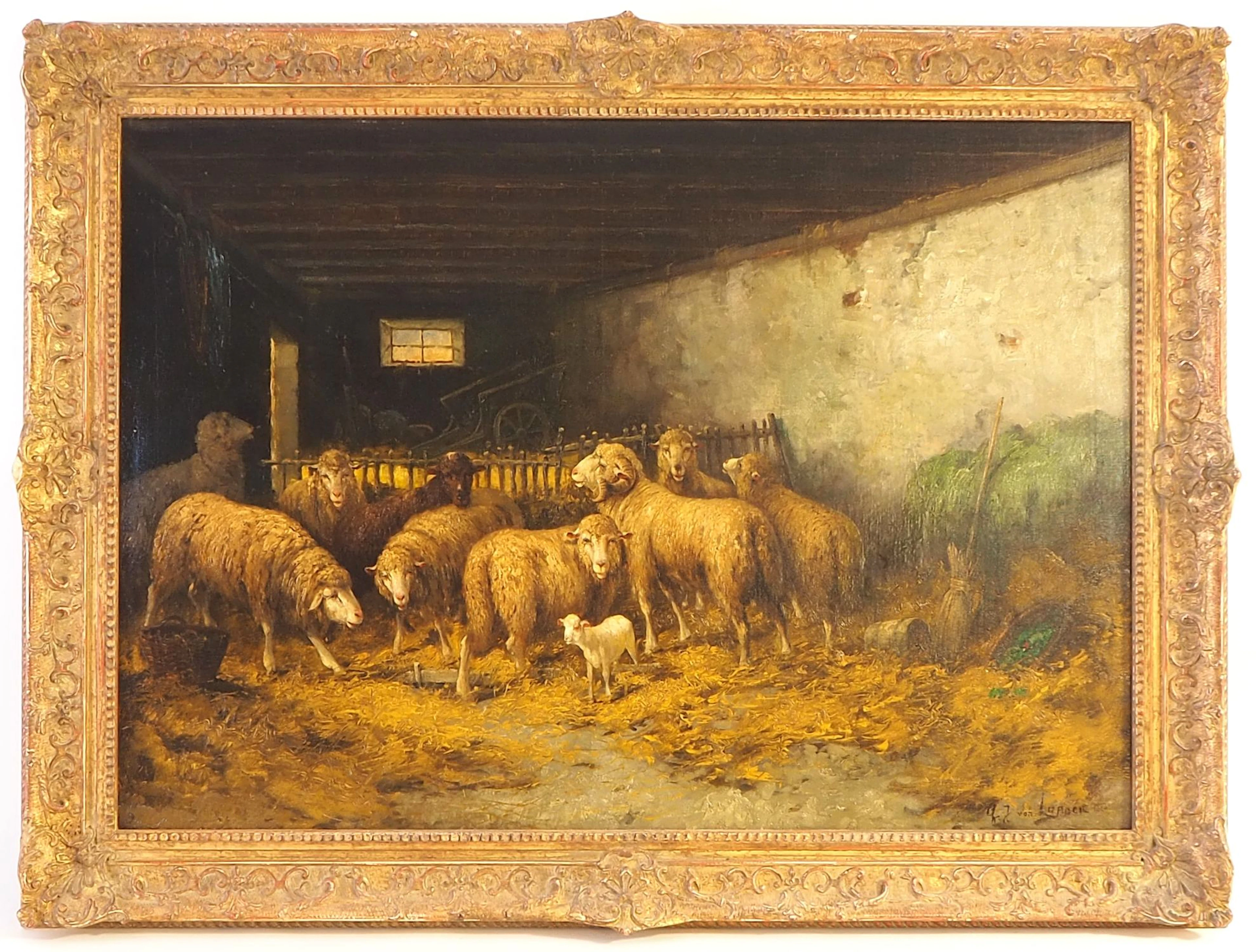 Los 82: Gérard Jozef Adrian van Luppen (1834-1891), Schafe im Stall, 1883