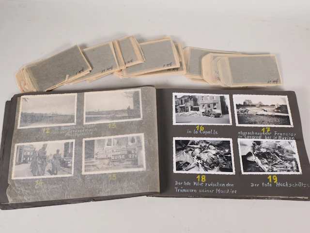 Los 2156: Kampf Fotoalbum mit Negativen Frankreich Belgien 1940