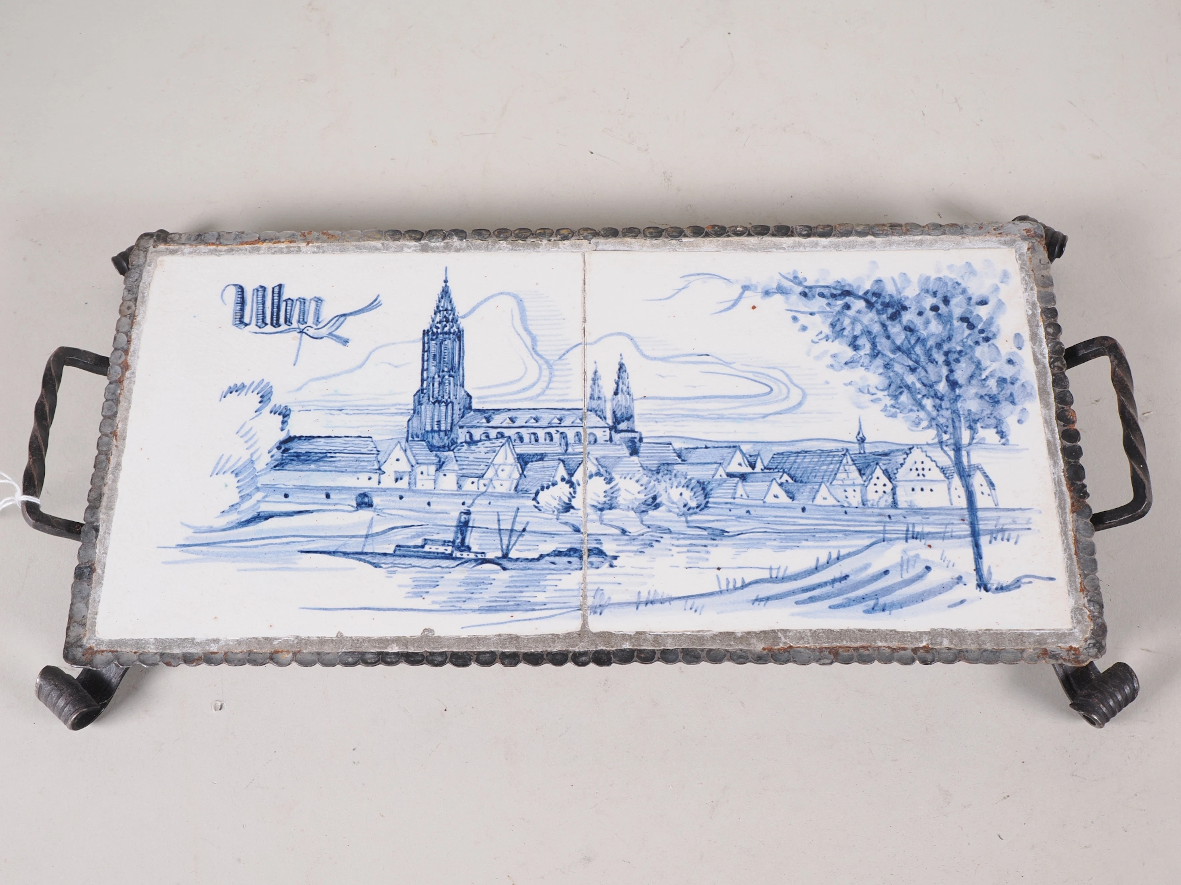 Los 1493: Tablett , Ulm um 1920