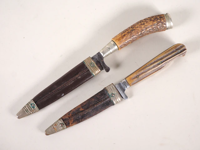 Los 2236: 2x Jagdmesser / Jagdnicker um 1900