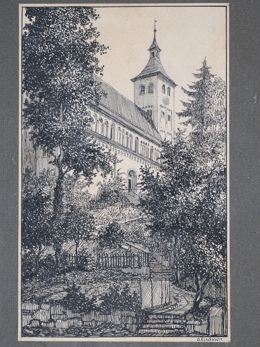 Los 4: Oskar Elsässer (1885, Wangen - 1965, Pforzheim) - Klosterkirche