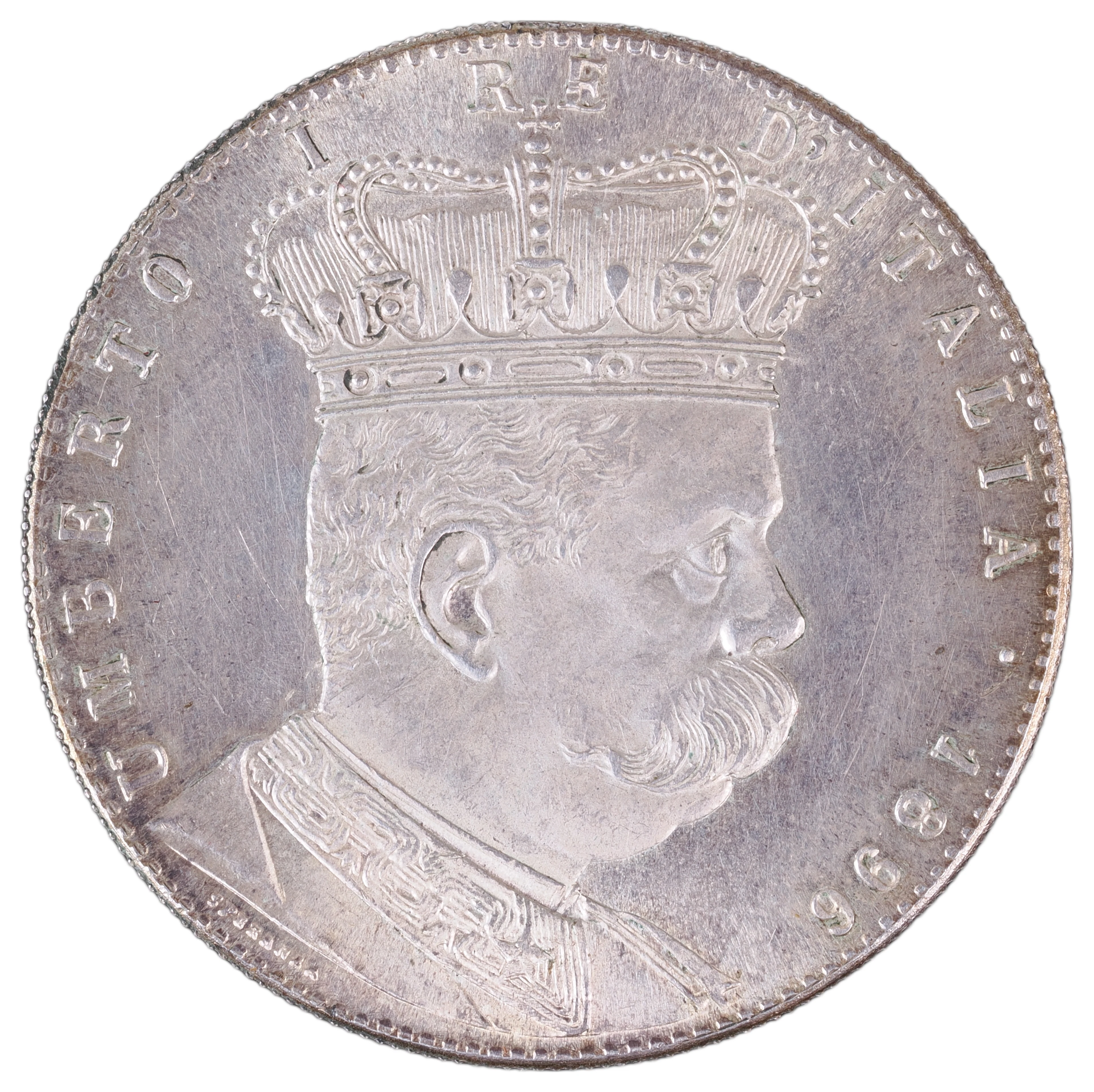 Los 1445: Italienische Kolonie Eritrea Silber Münze 5 Lire 1896 Tallero
