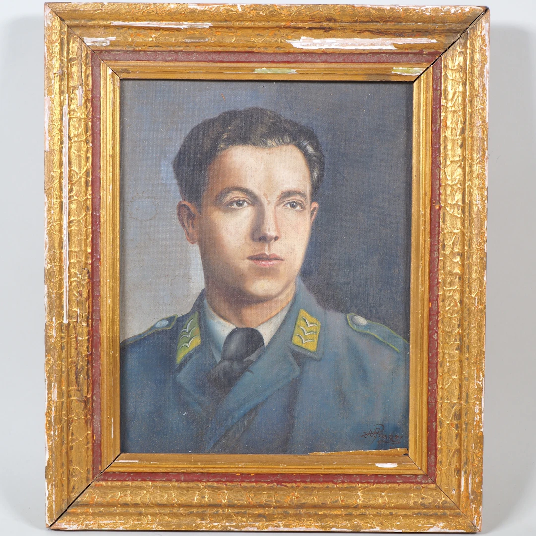 Los 2323: Ölgemälde Luftwaffe 1942 signiert