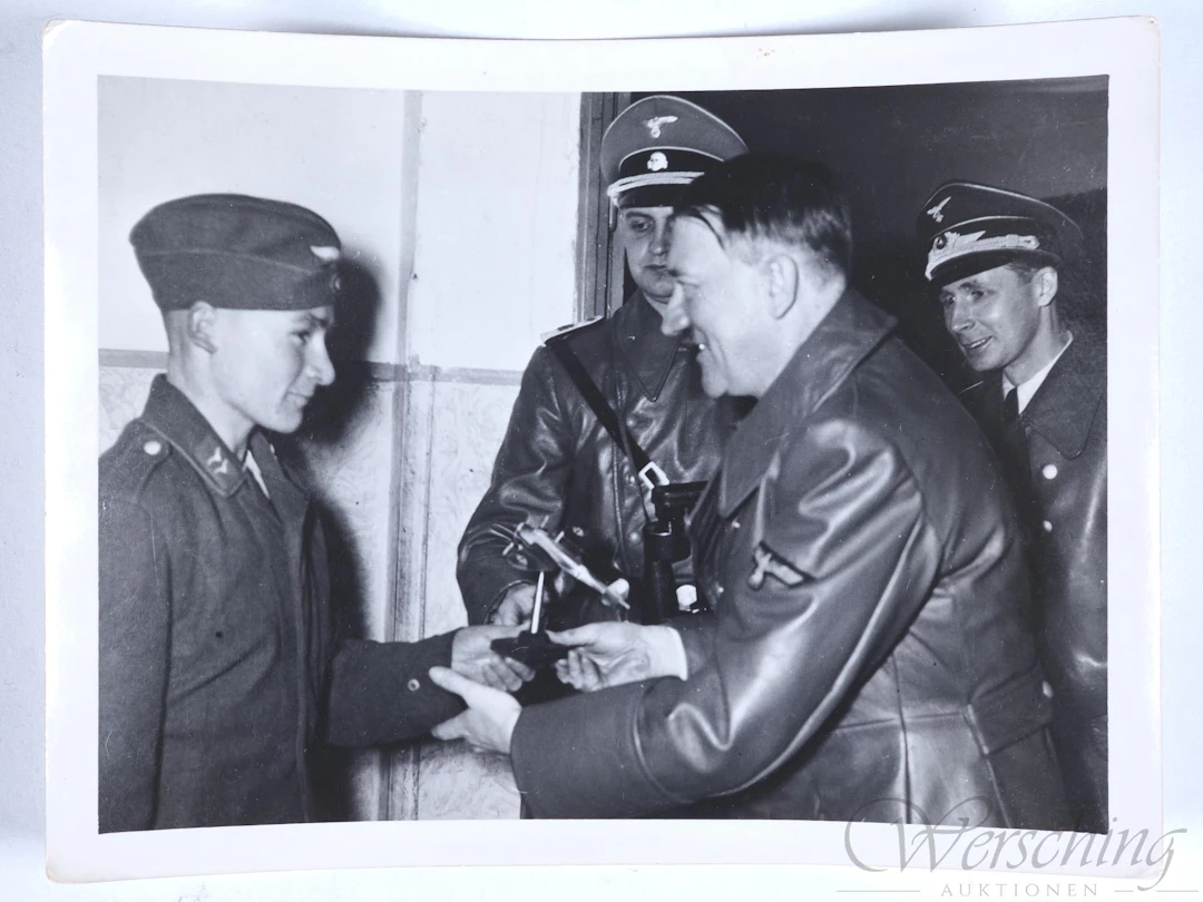 Los 2150: Adolf Hitler original Foto Jagdgeschwader 52 Weihnachten