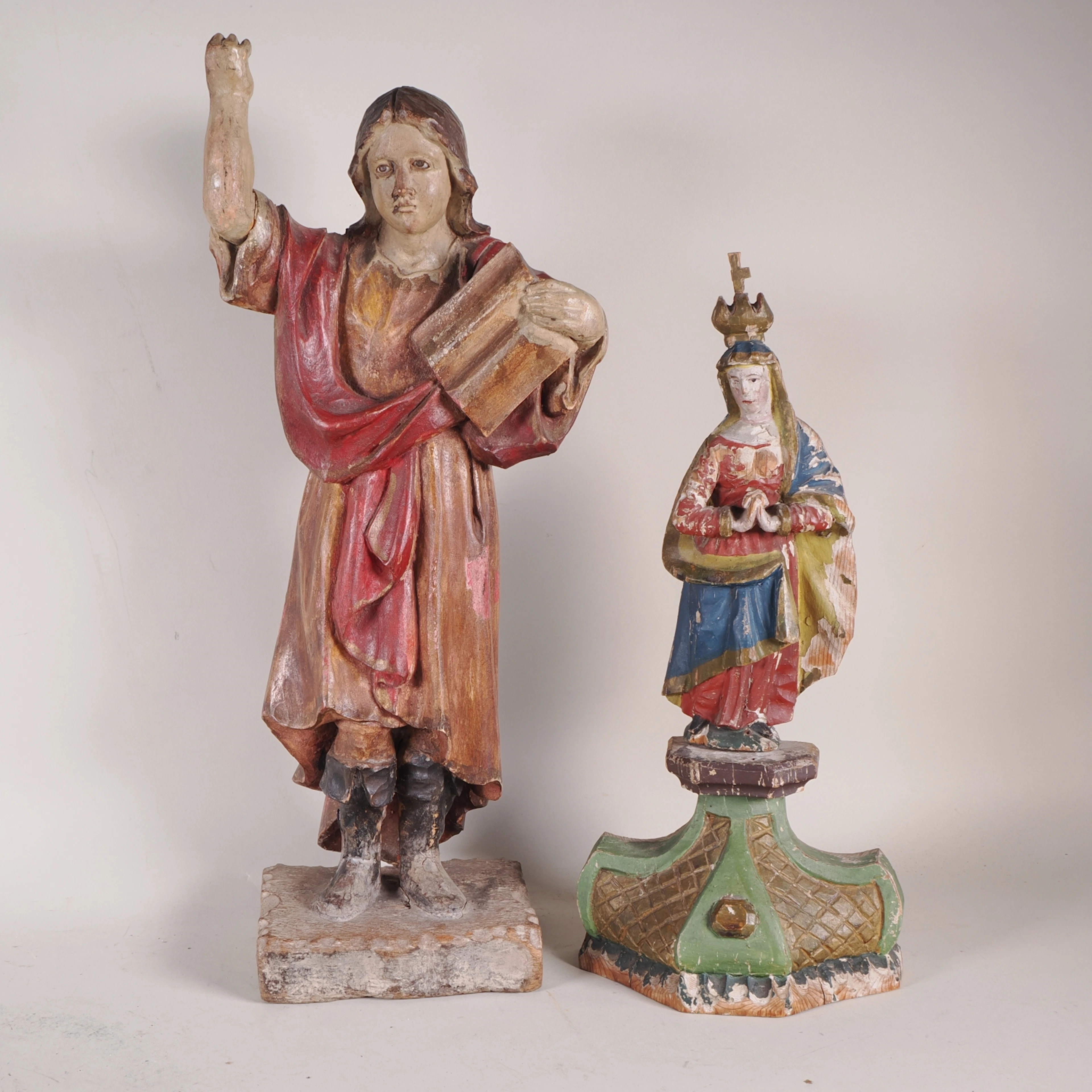 Los 1163: Zwei Heiligenfiguren