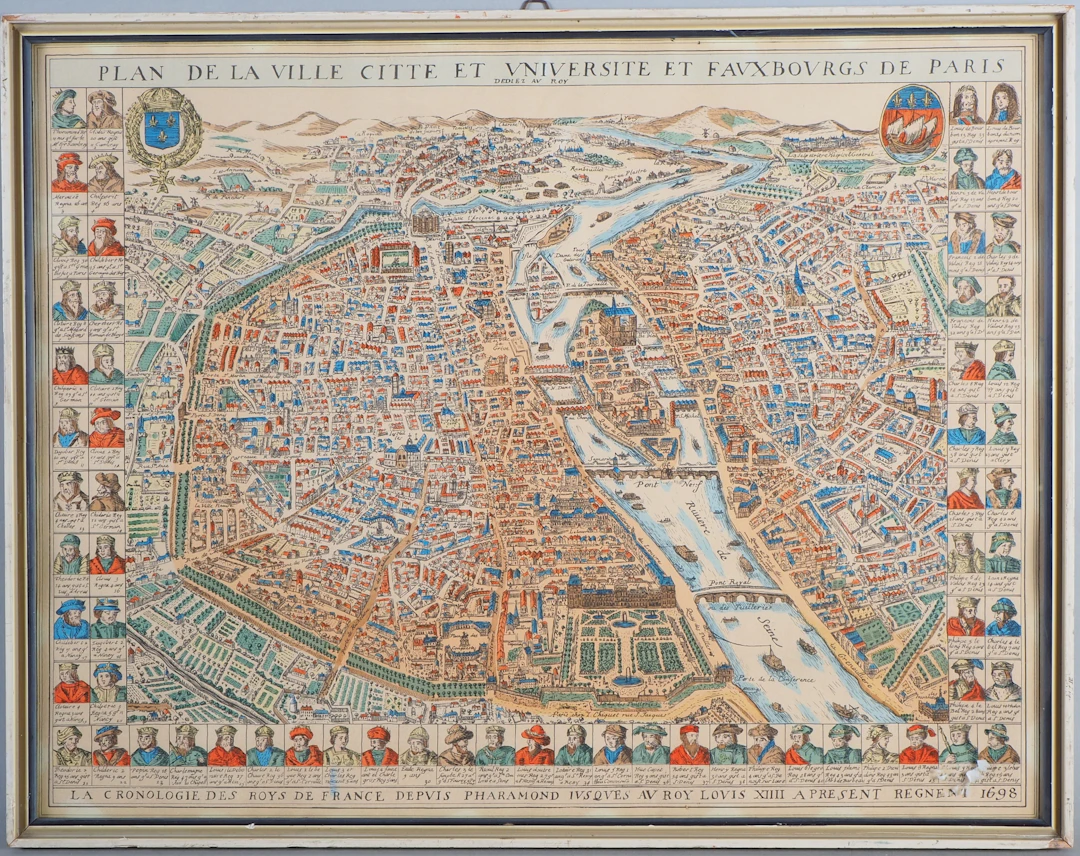 Los 220: Handkolorierter Kupferstich Paris 1689