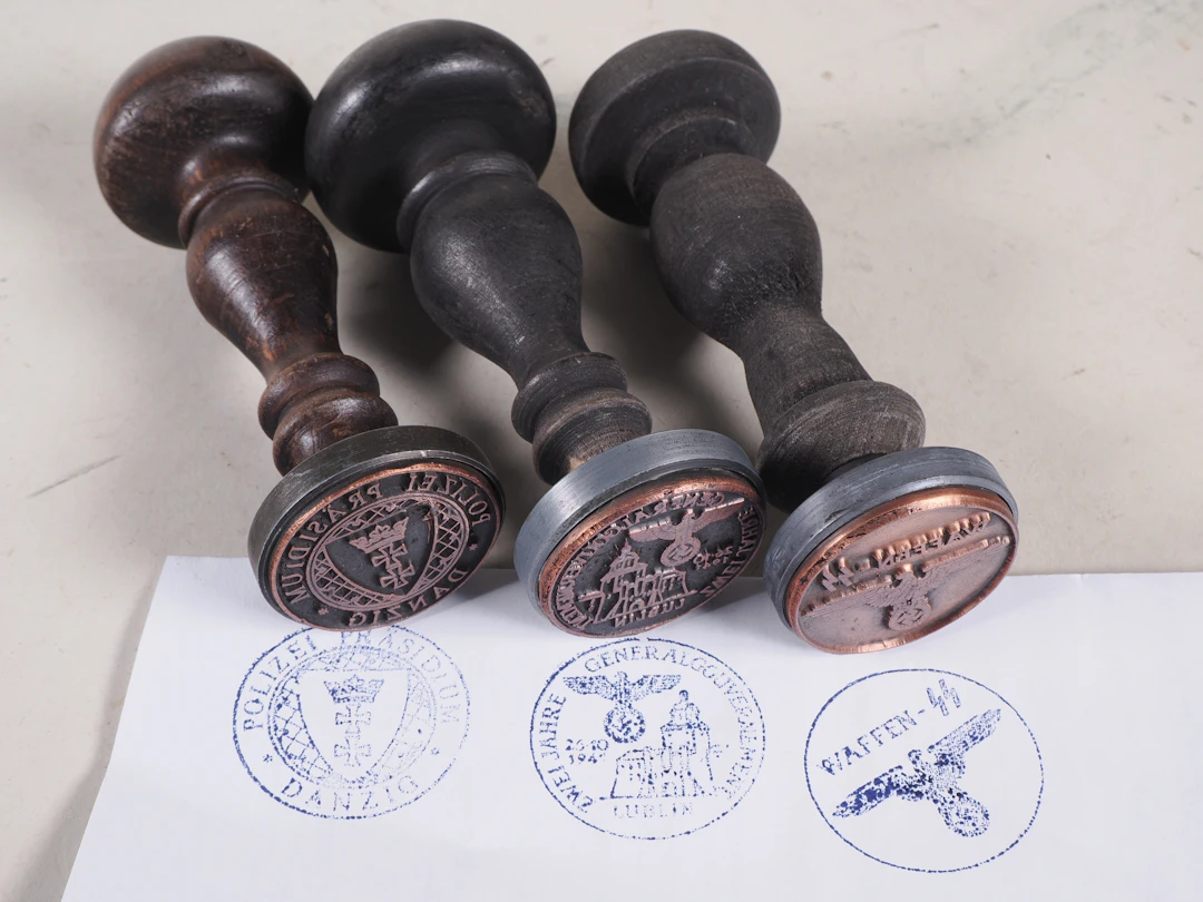 Los 2429: Drittes Reich: Konvolut Amtsstempel, 3 Stück, Danzig, Lublin, SS
