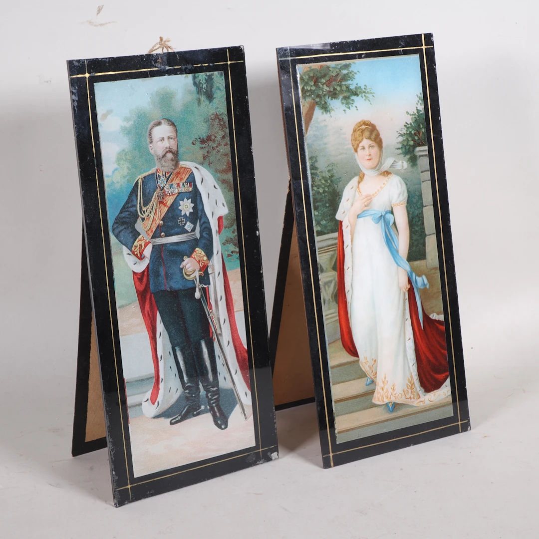 Los 2395: Glasbilder Kaiser Friedrich III und Königin Luise von Preußen