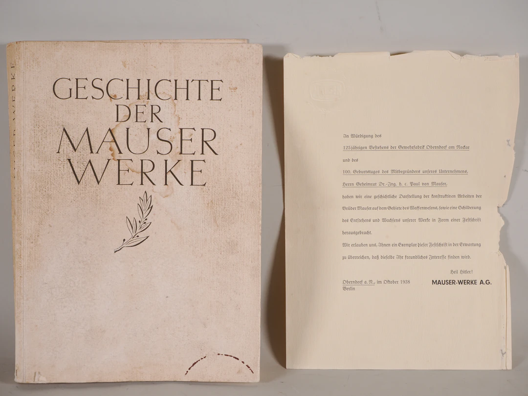 Los 2132: Ehrenbuch Geschichte Mauser Werke 125 Jahre Jubiläum Oberndorf 1938