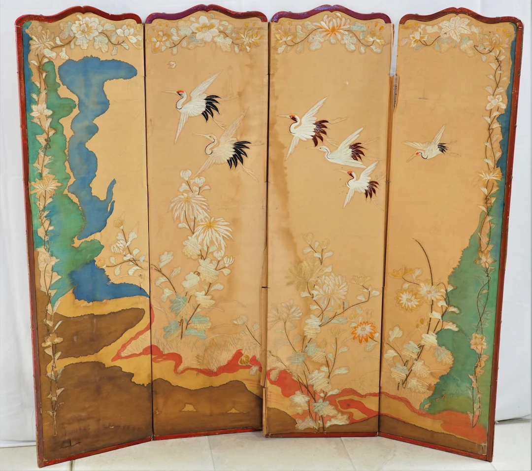 Los 1296: Paravent / Raumteiler, Japan, um 1900