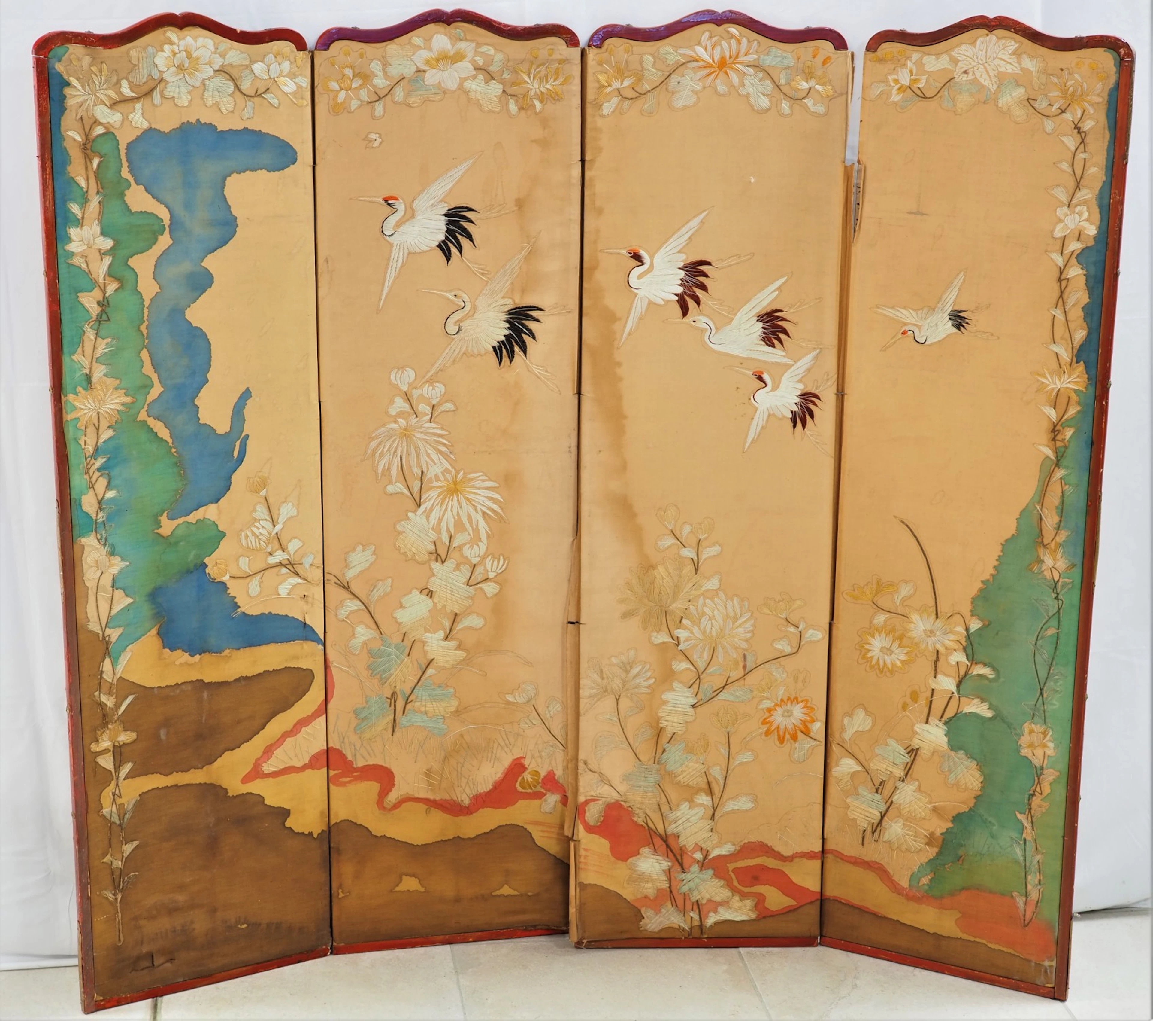 Los 1296: Paravent / Raumteiler, Japan, um 1900