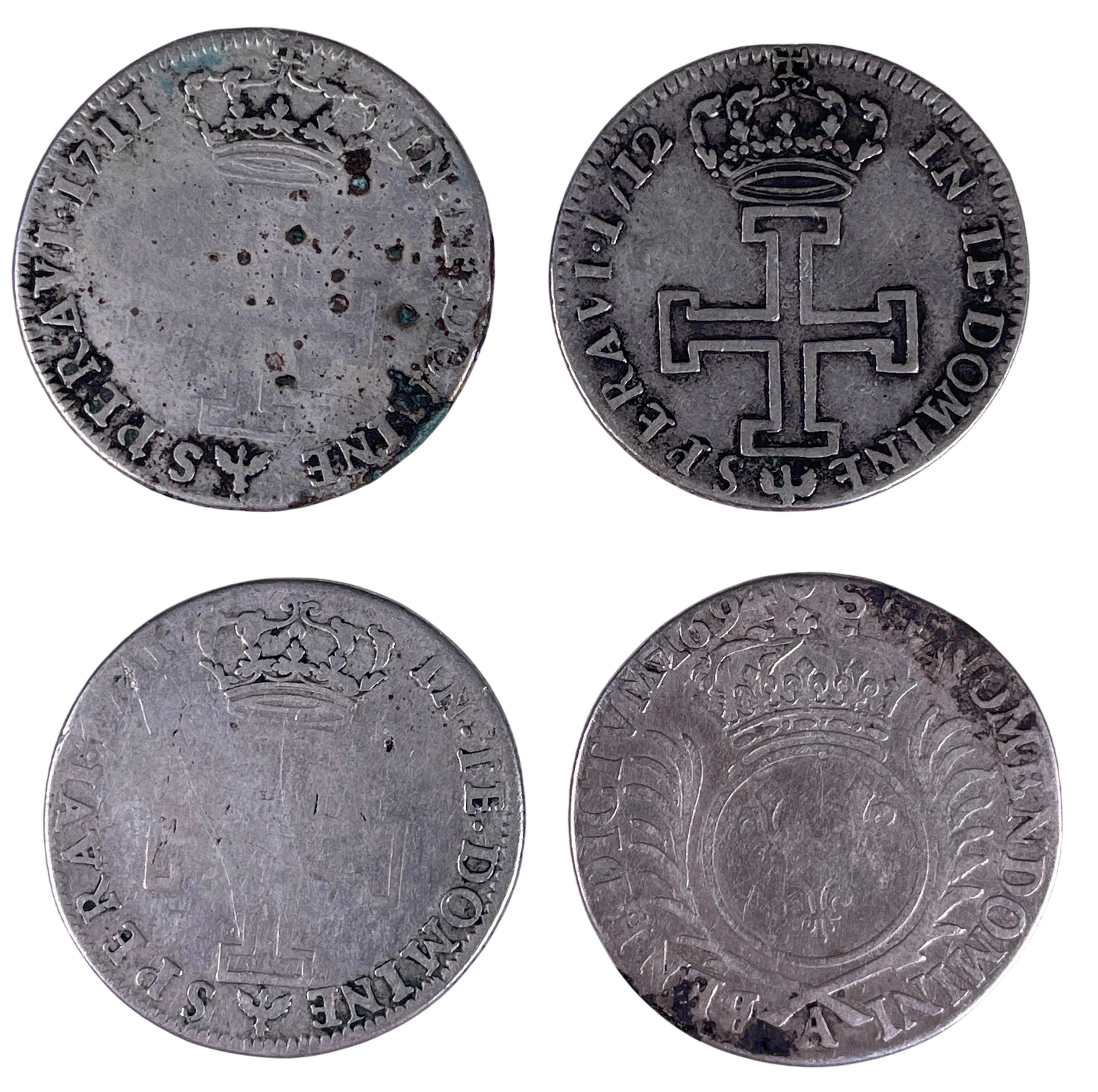 Los 1428: Sammlung von vier silbernen Münzen aus Lothringen und Frankreich