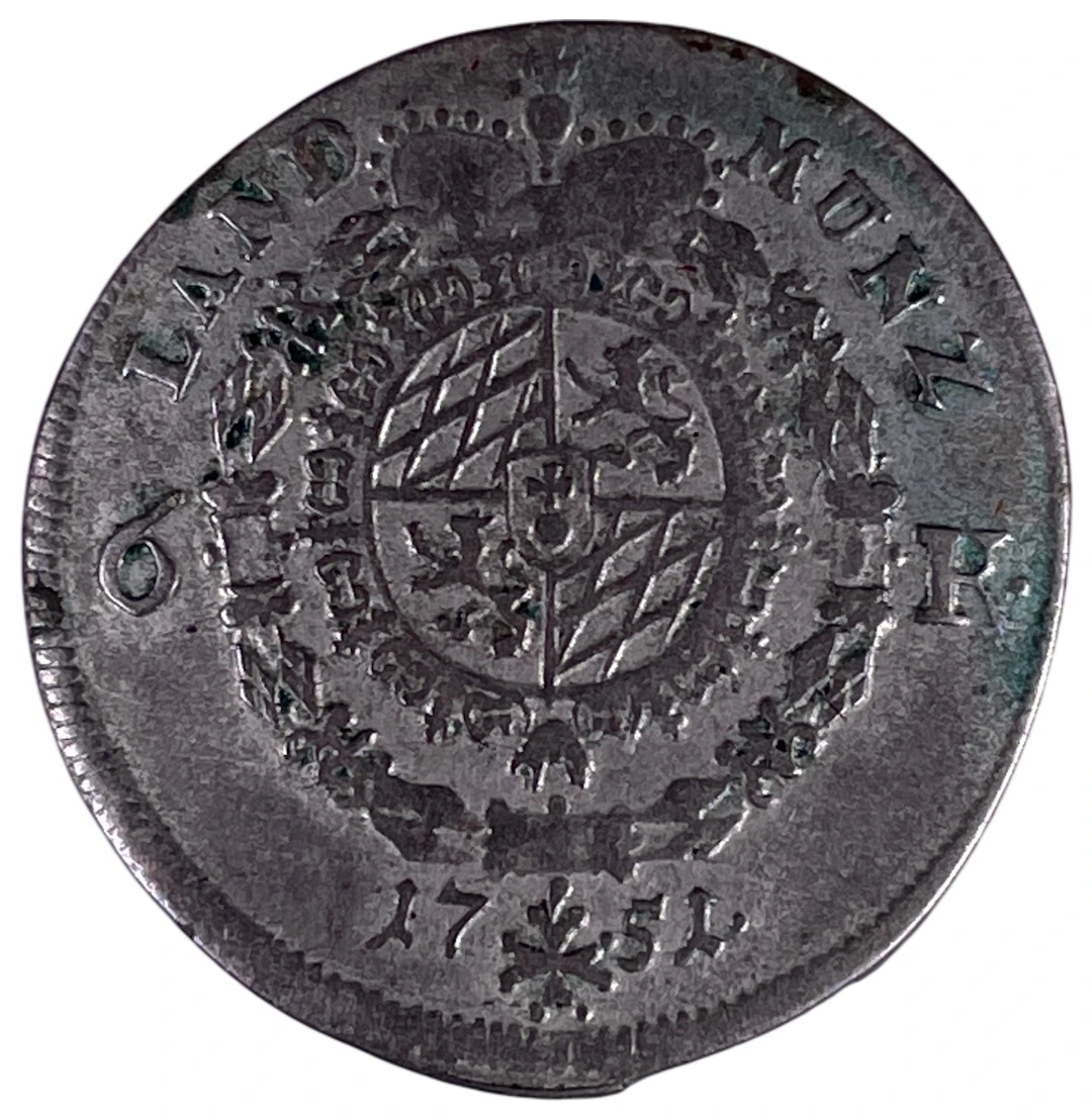 Los 1433: Silbermünze 6 Kreuzer Landmünze 1751 Bayern Maximilian III. Joseph