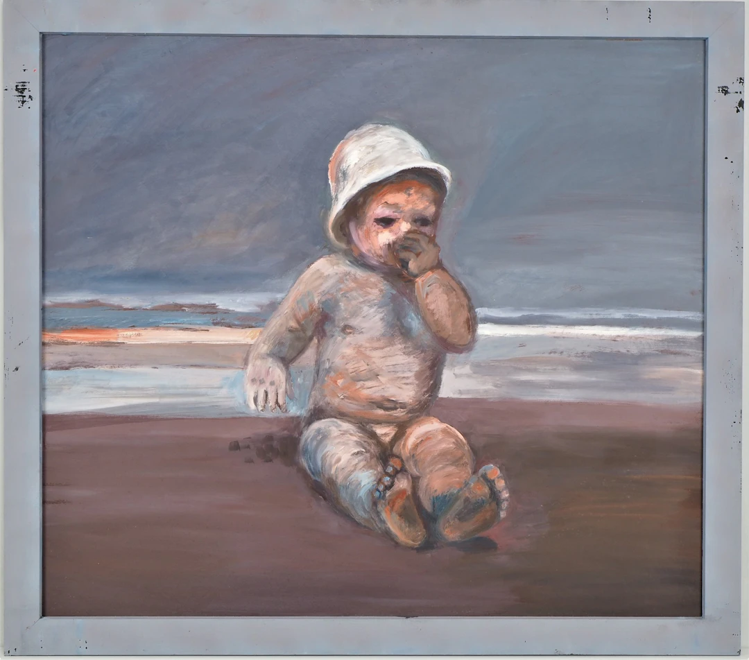 Los 144: Fridrun Scheiner (*1939, Lindau) - Kinderporträt am Strand