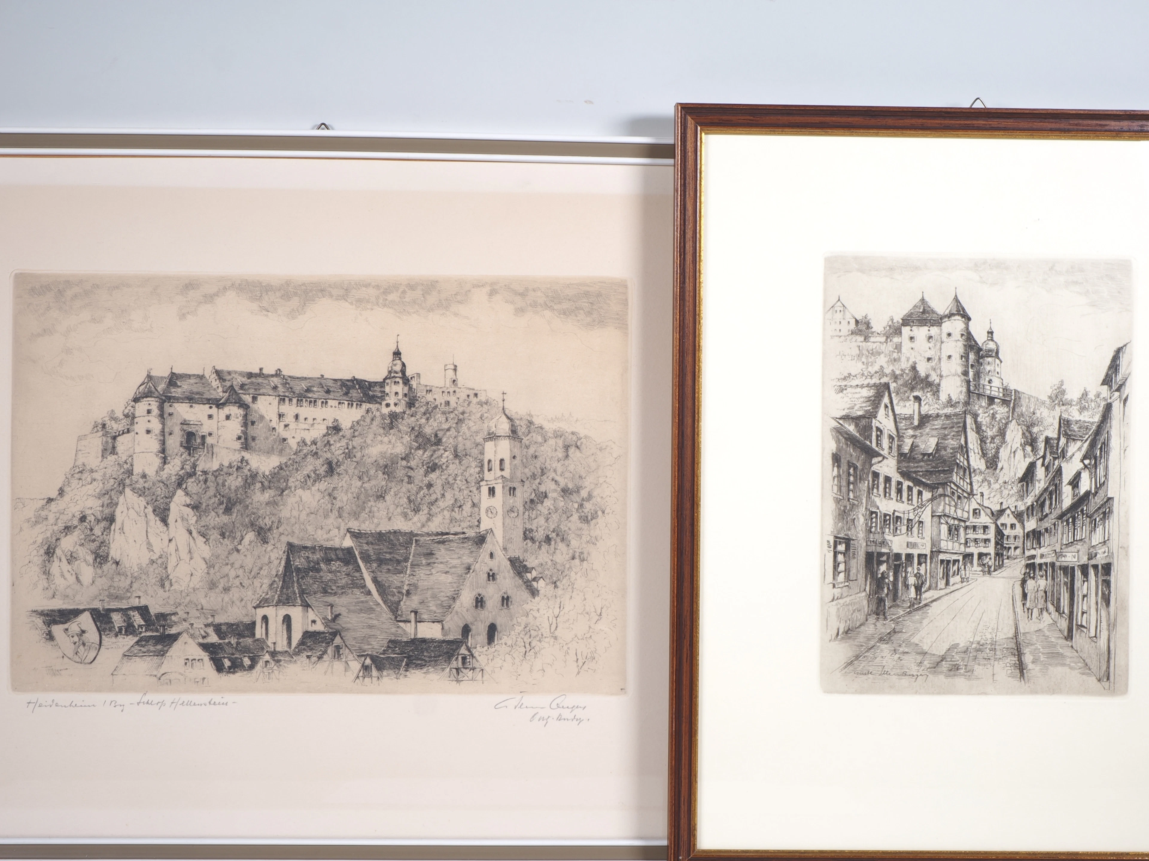 Los 257: Paar Radierungen von Gustl Illenberger (*1898) - Ansicht Heidenheim