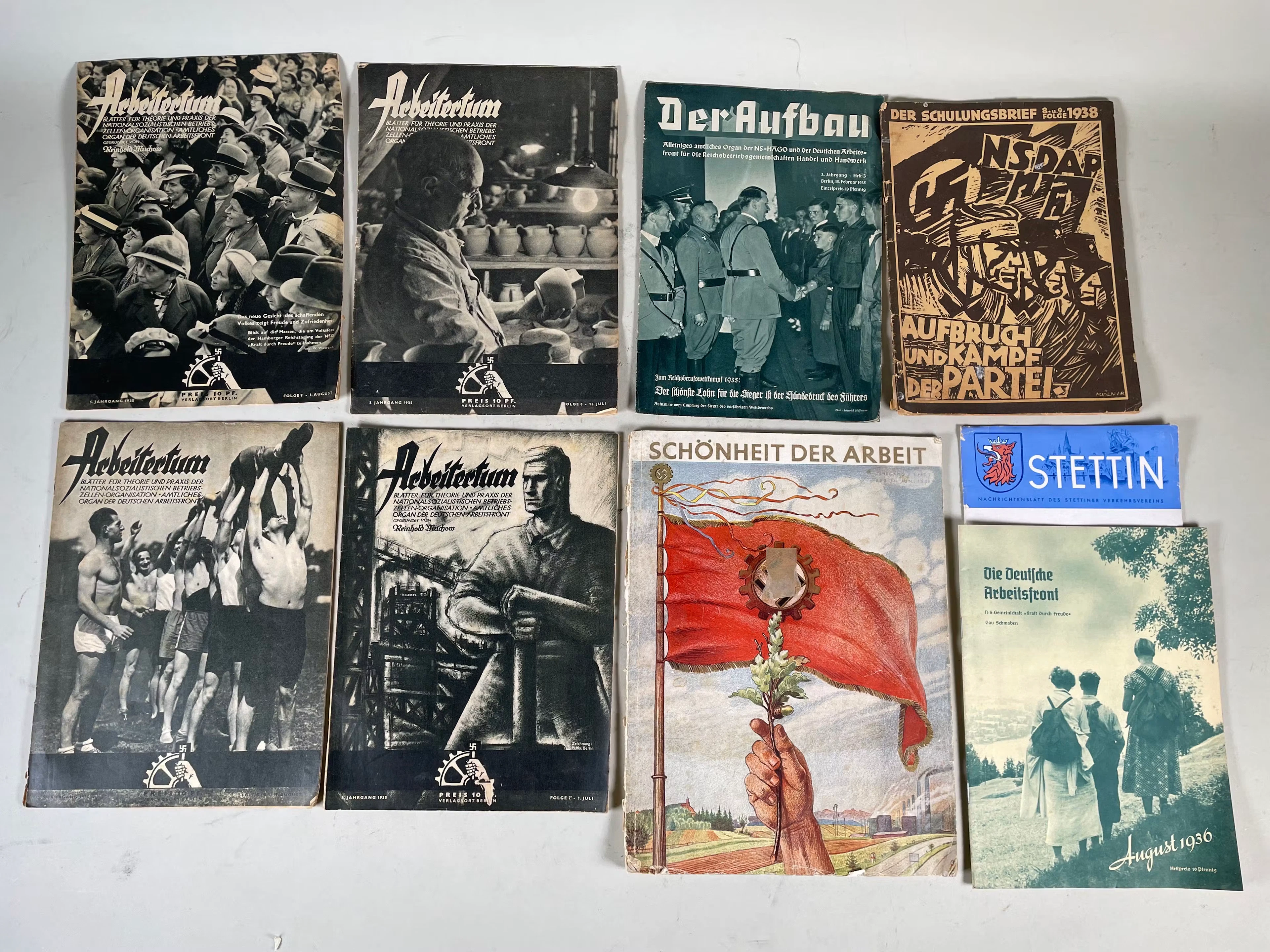 Los 2365: 9 Zeitschriften Broschüren 3.Reich