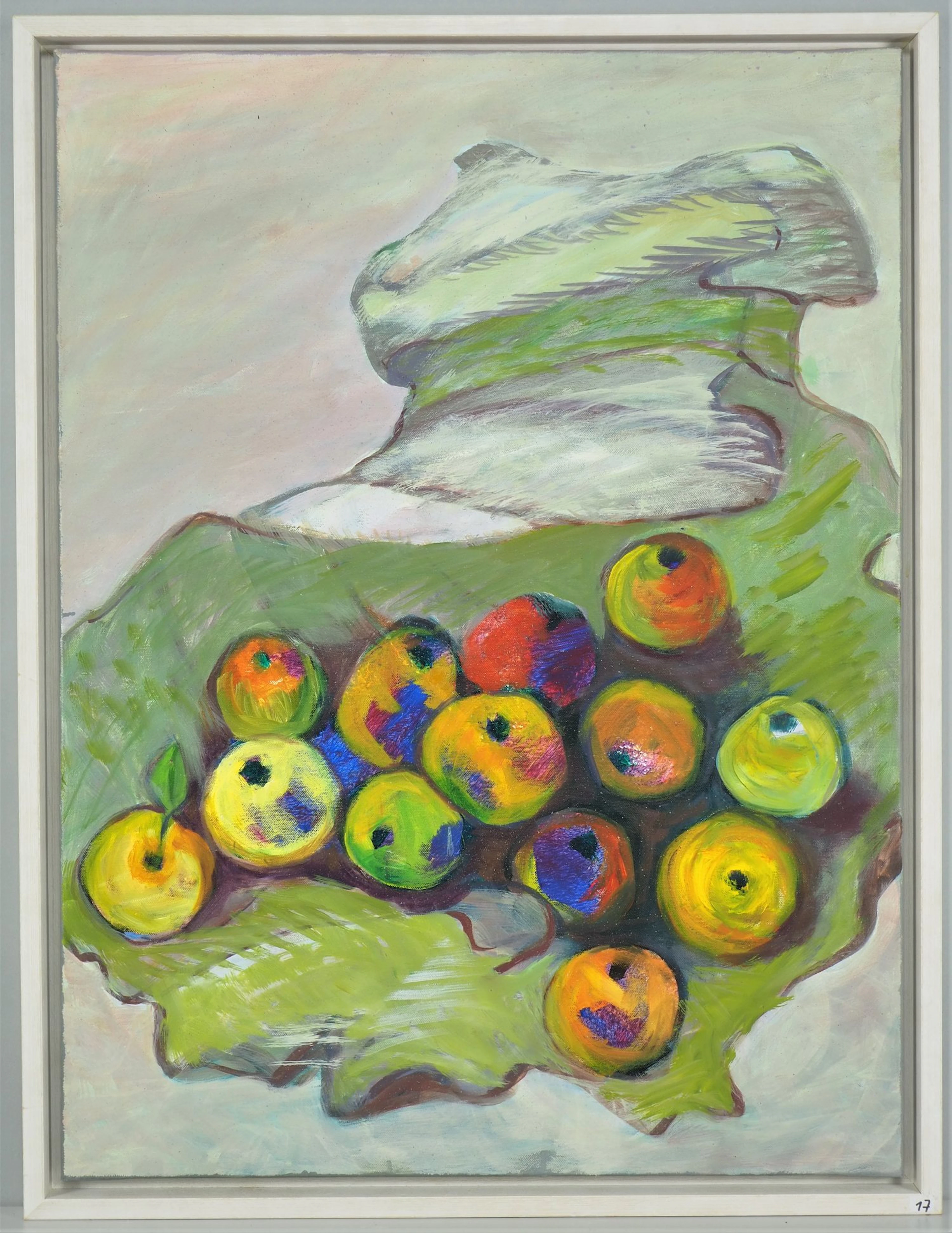 Los 155: Fridrun Scheiner (*1939, Lindau) - Stillleben mit Äpfeln, 2010