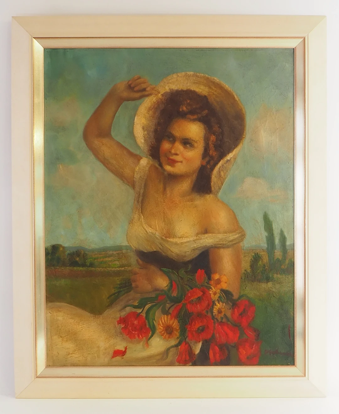 Los 102: Brustbild in weiter Landschaft, um 1920