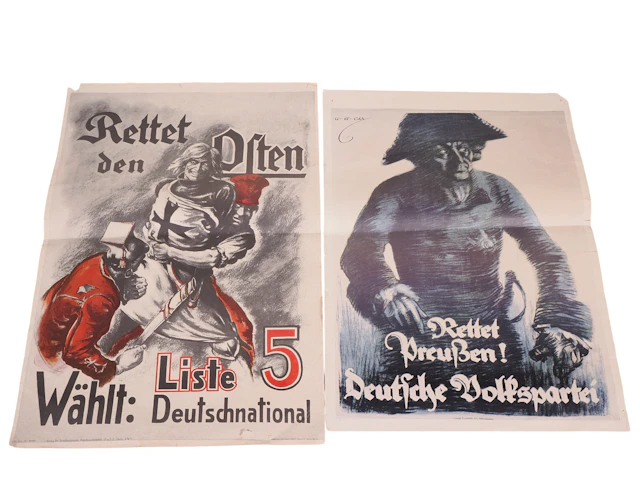 Los 2518: Zwei politische Wahlplakate der Weimarer Republik DNVP und