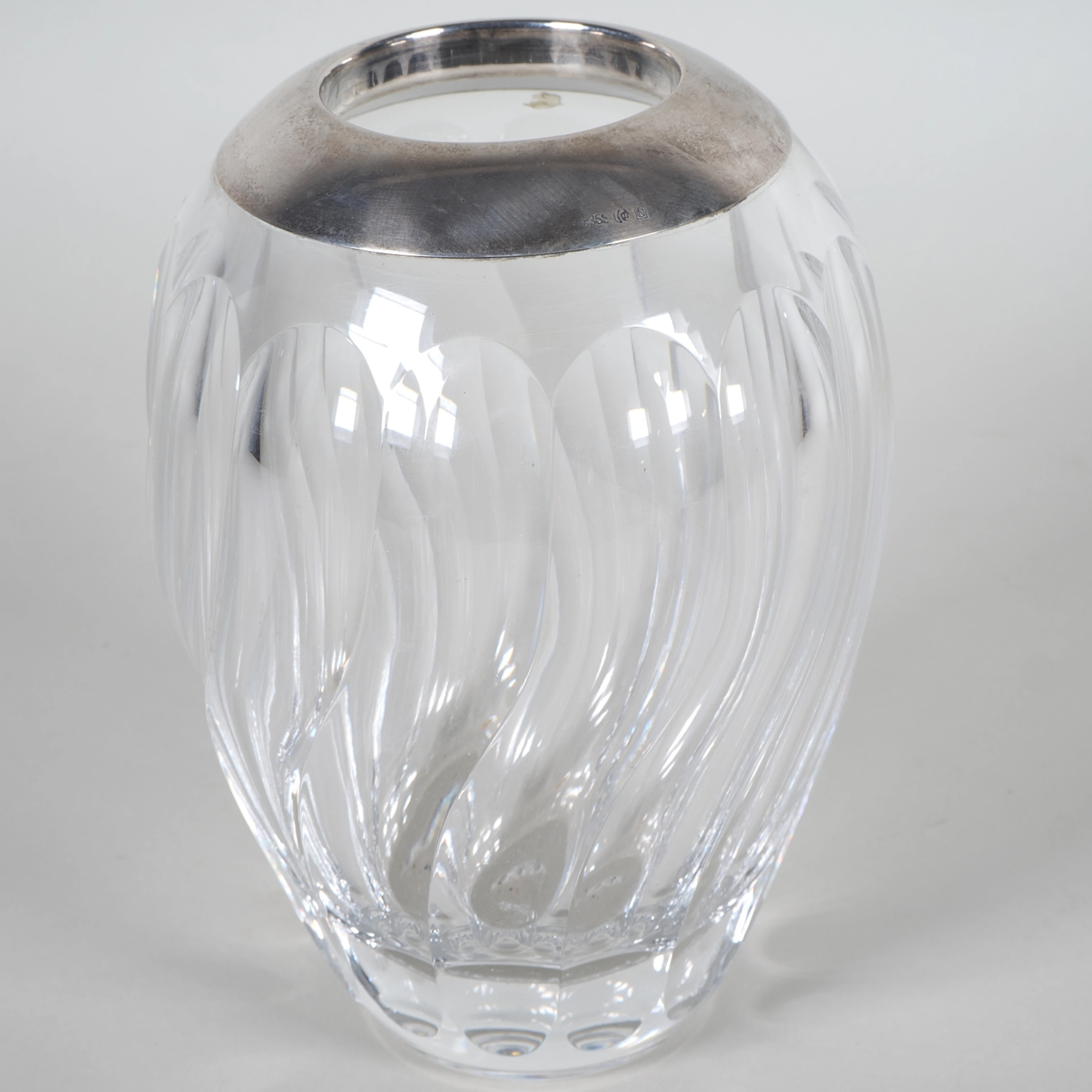 Los 345: Kristall Glass Vase, Böhmen um 1900