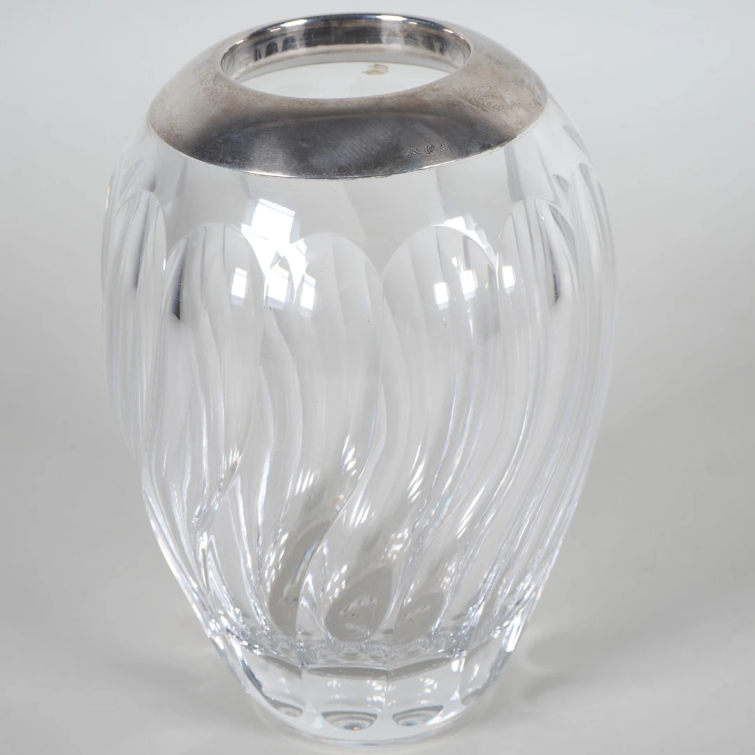 Los 345: Kristall Glass Vase, Böhmen um 1900