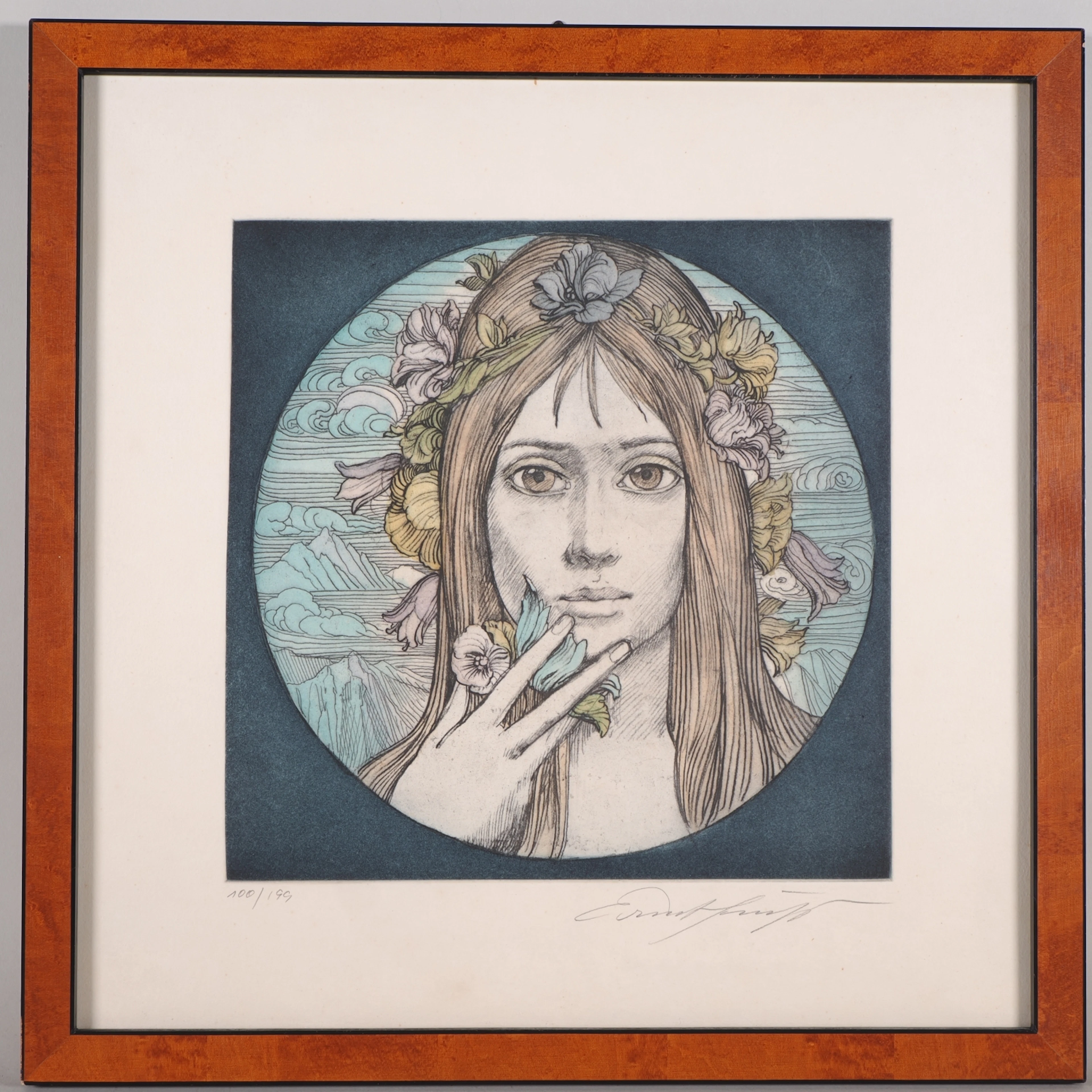 Los 231: Ernst Fuchs (1930 - 2015, Wien) - Blumenmädchen "Flora"