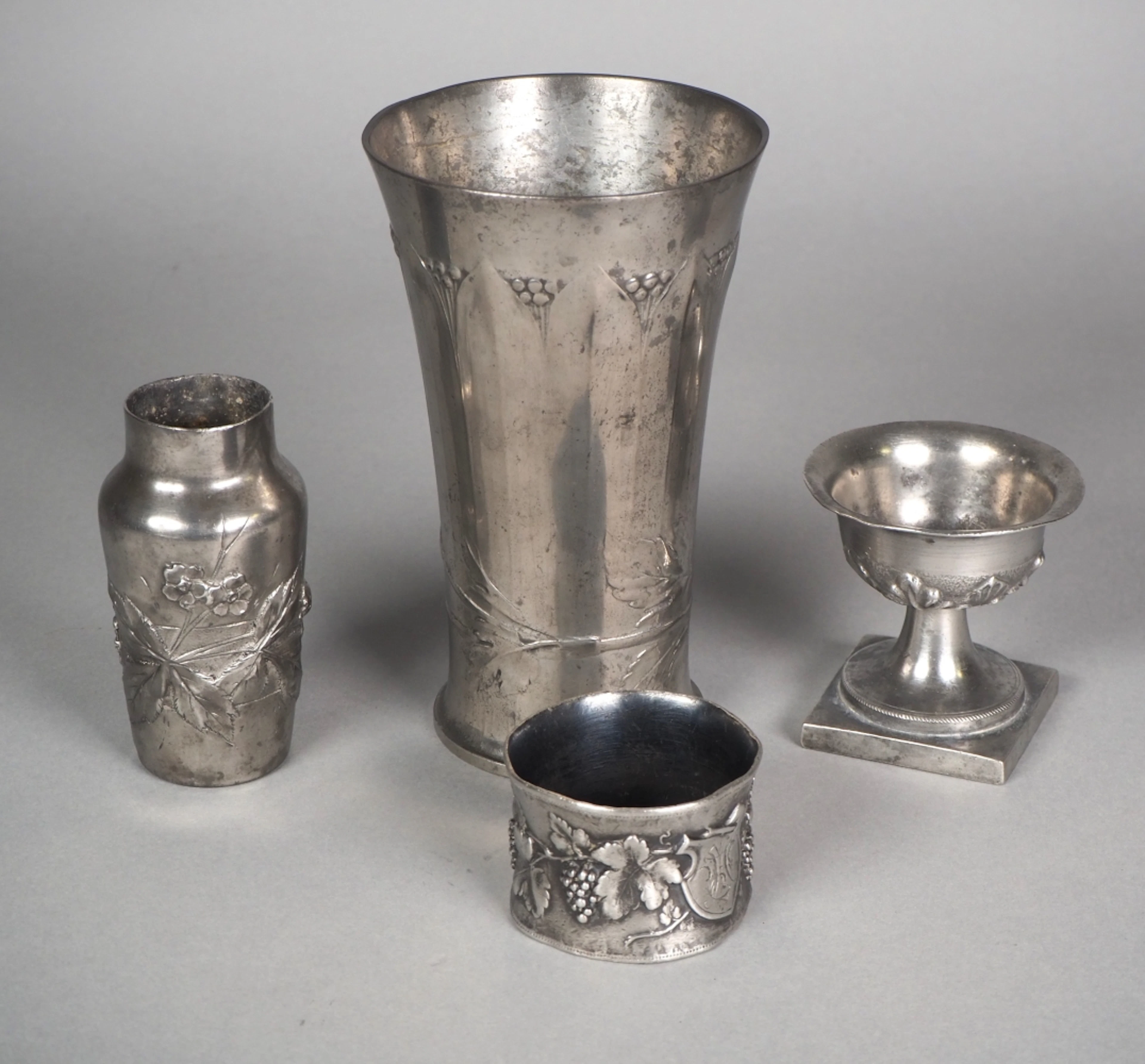 Los 1592: Konvolut Jugendstil Zinn, um 1900