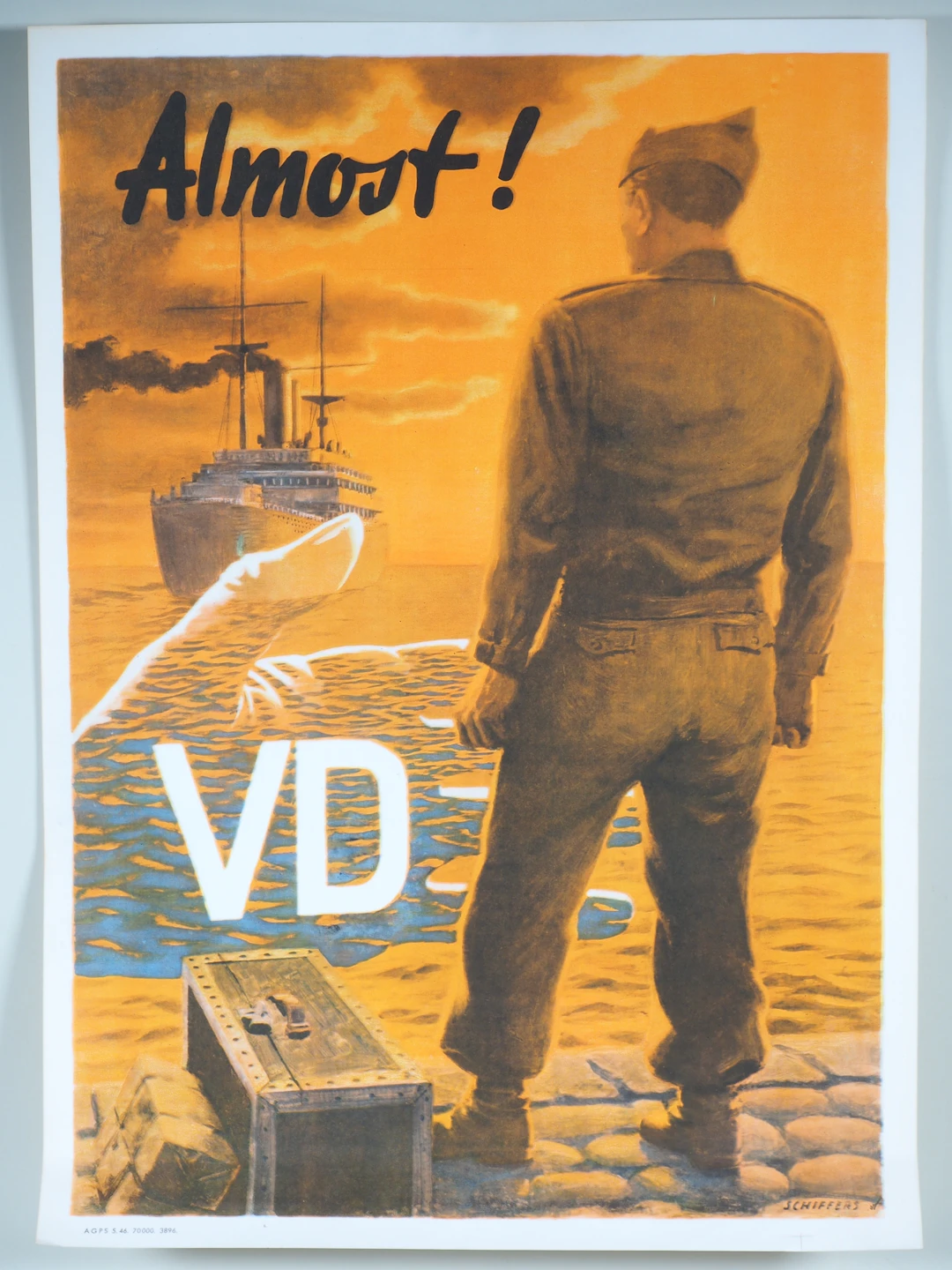 Los 2400: Kriegsplakat VD Geschlechtskrankheiten "Almost!" von Franz