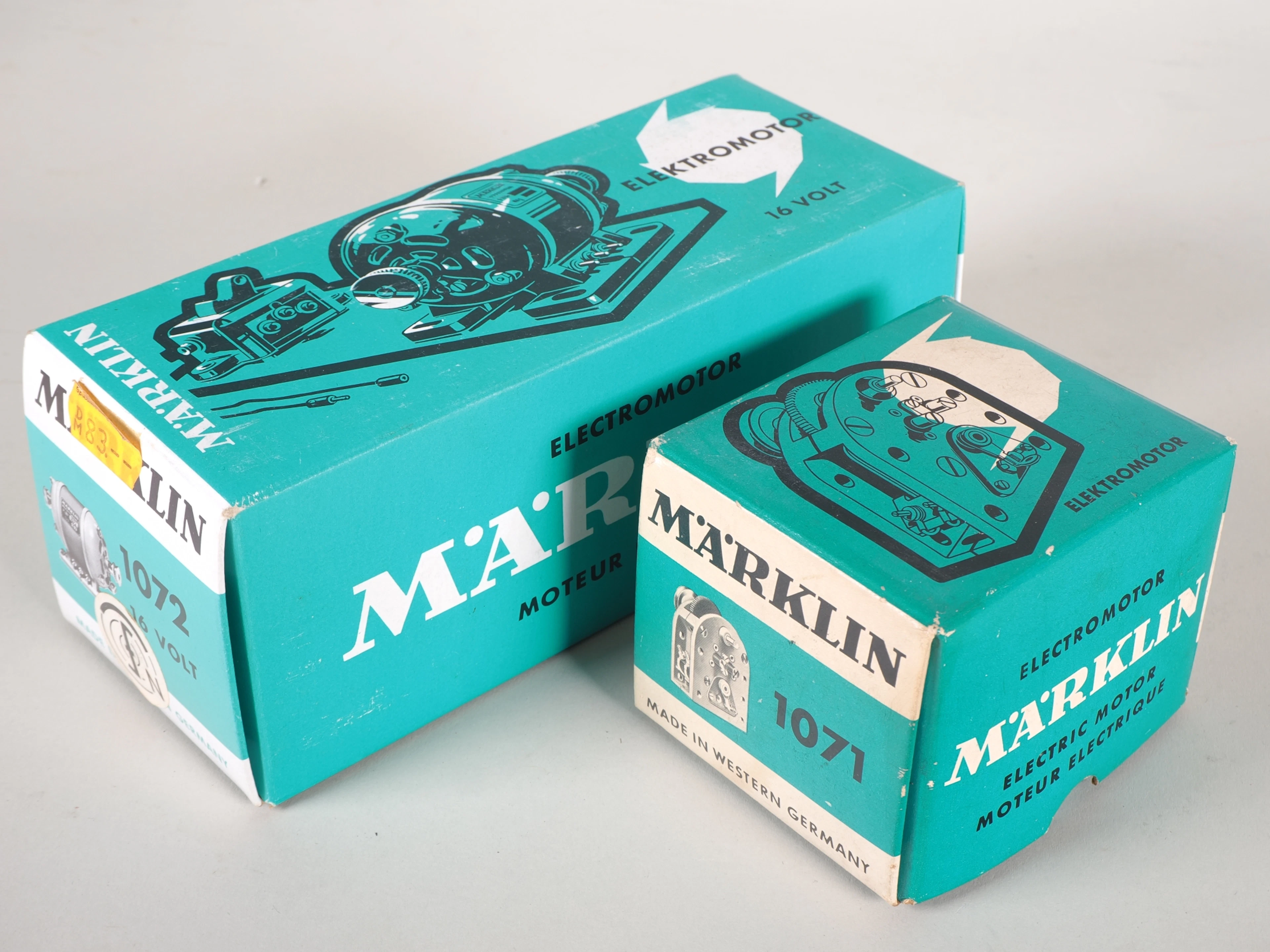 Los 1693: Märklin Elektromotor 1071 & 1072, neuwertig in OVP