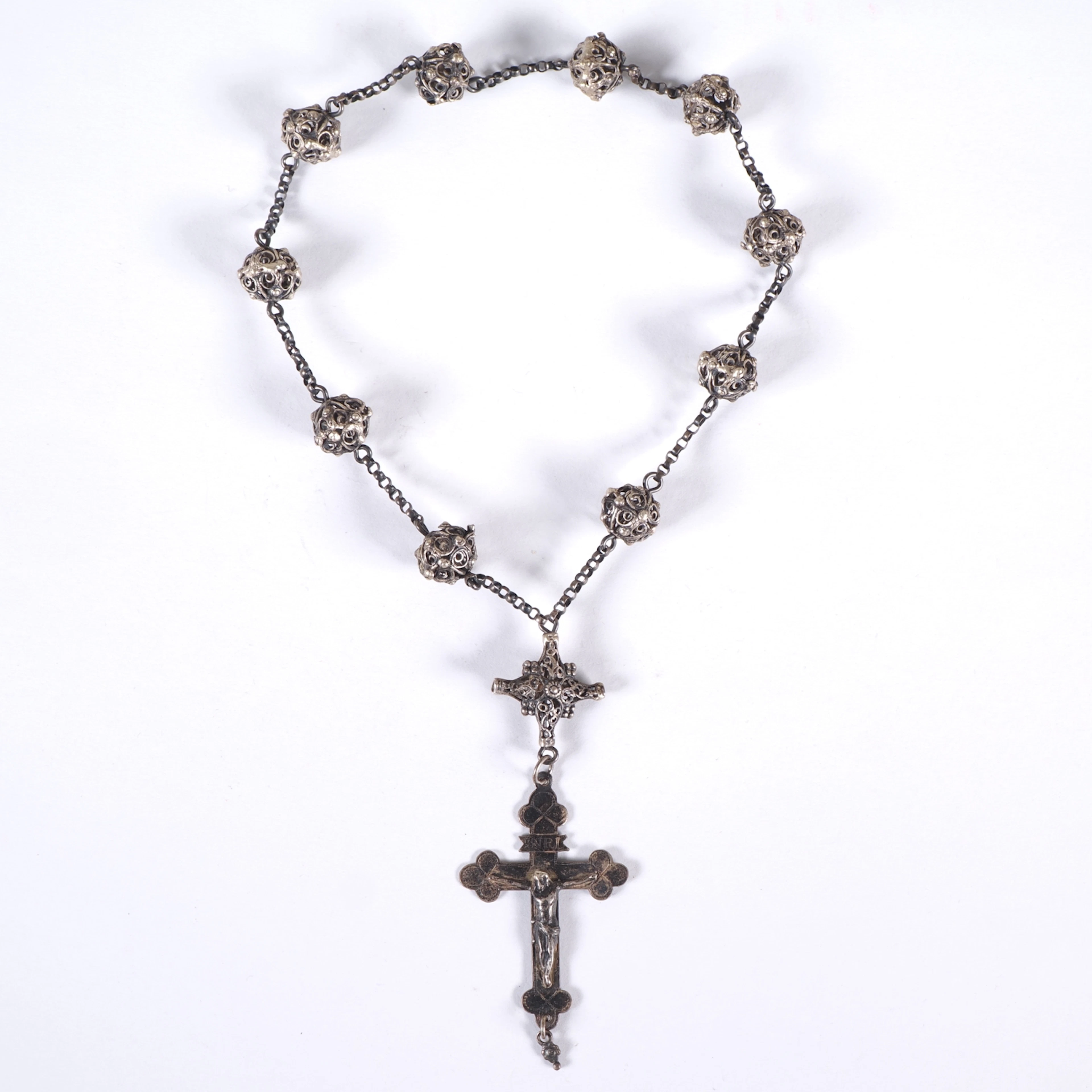 Los 1168: Rosenkranz mit Kruzifix, 19 Jh.