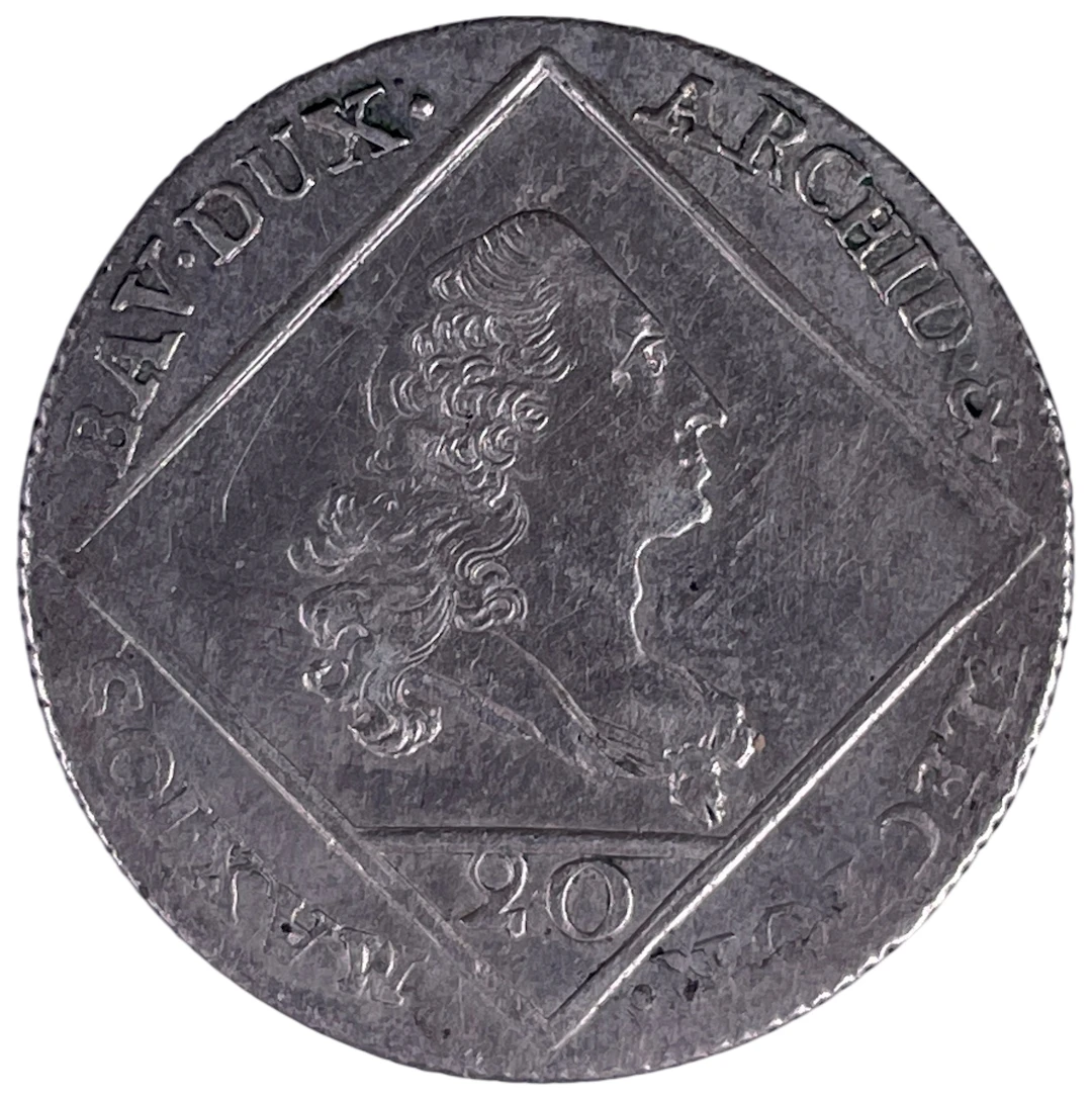 Los 1418: Bayern 20 Kreuzer Silbermünze Maximilian III. Joseph 1772