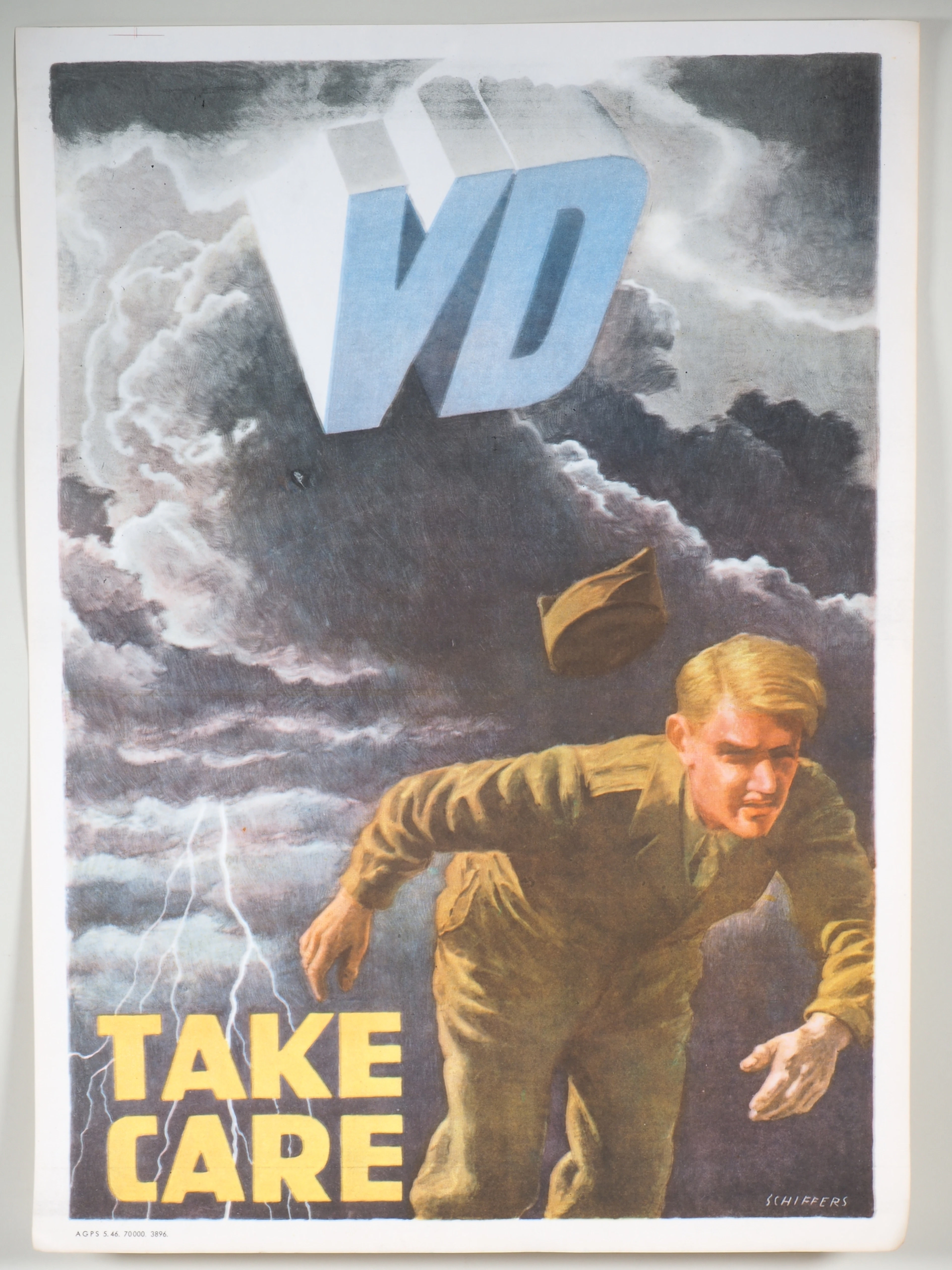 Los 2401: Kriegsplakat VD Geschlechtskrankheiten "Take care VD" von