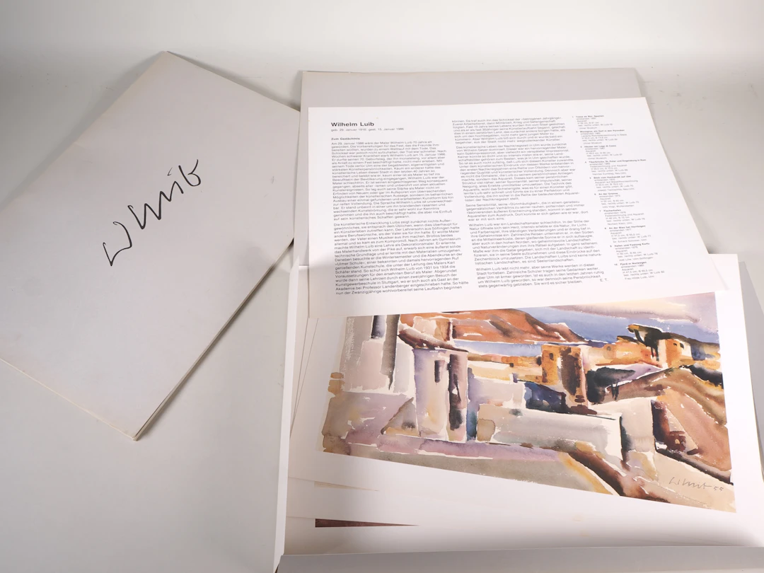 Los 229: 2x Wilhelm Luib Künstlermappen mit je 10 Druckgrafiken