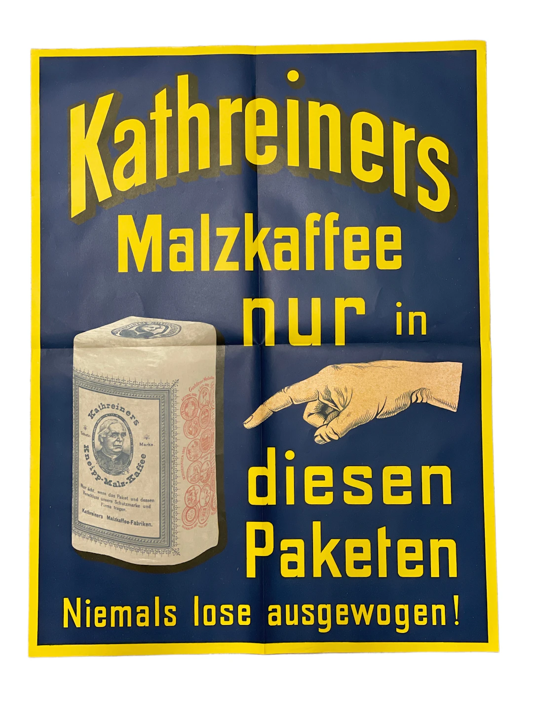 Los 1641: Originales Kathreiners Malzkaffee Verkaufsplakat aus den