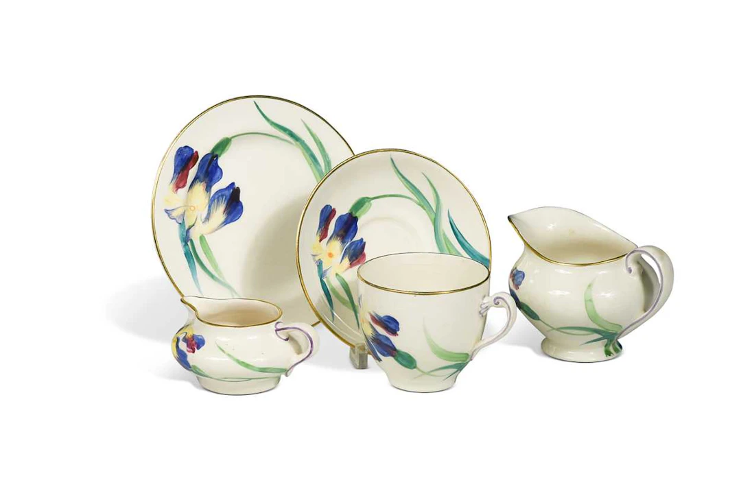 Susie Cooper at Gray's Pottery, an Iris pattern part tea service
